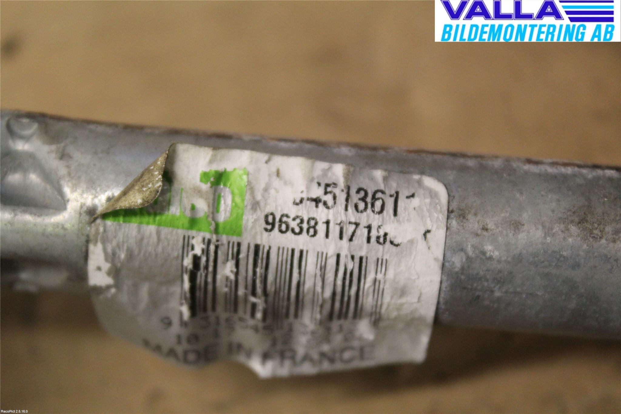 Citroen C3 05-10 Torkarmekanism Vindruta