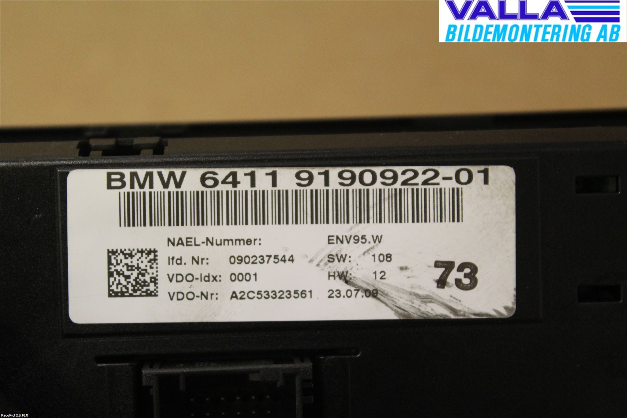 BMW 1 E87/81 5D/3D 03-11 Värmereglage