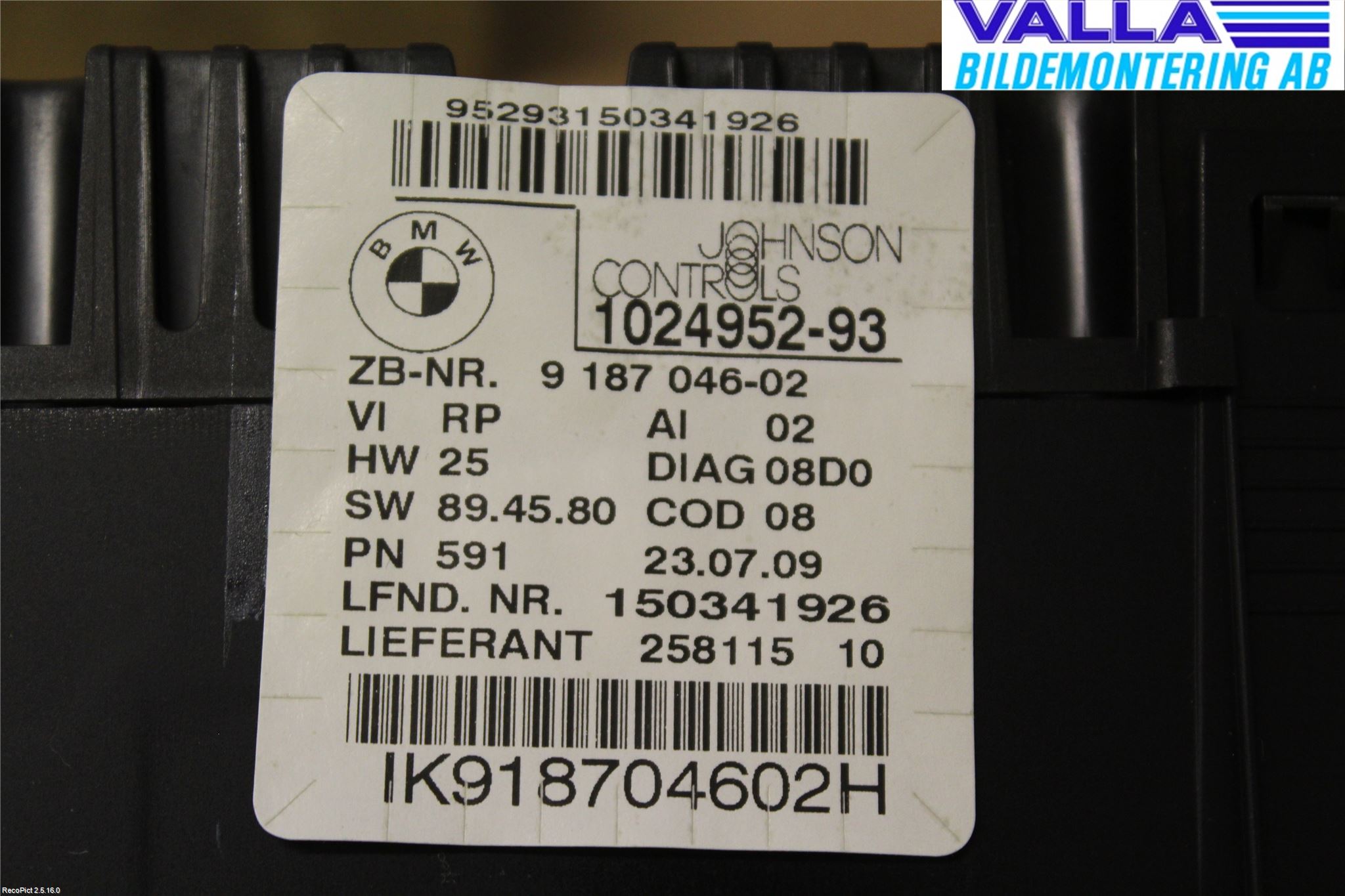 BMW 1 E87/81 5D/3D 03-11 Instrument Komb