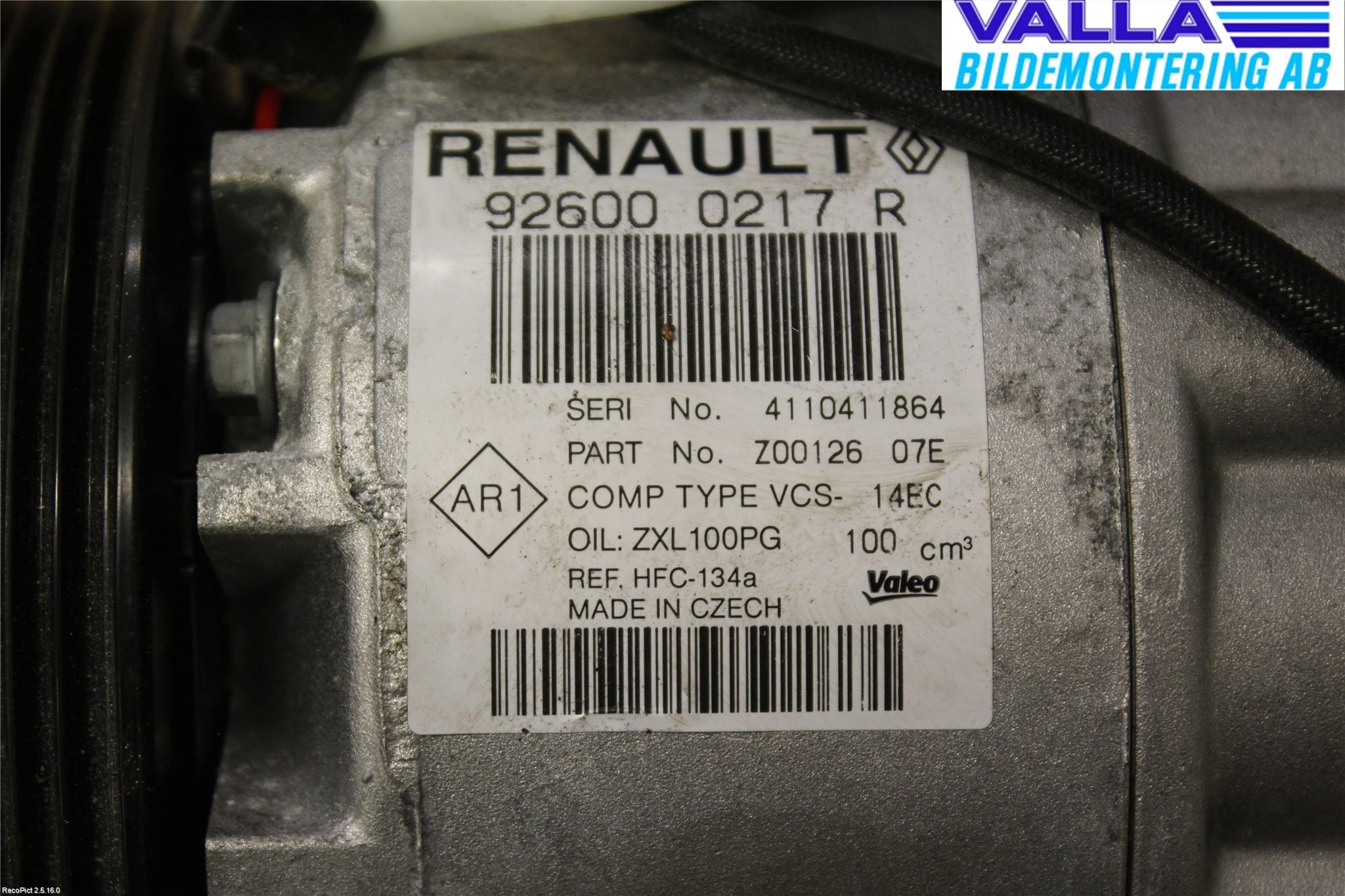 Renault CLIO IV 12-16 Ac Kompressor