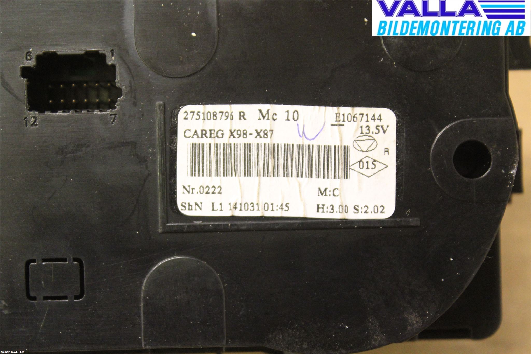 Renault CLIO IV 12-16 Värmereglage