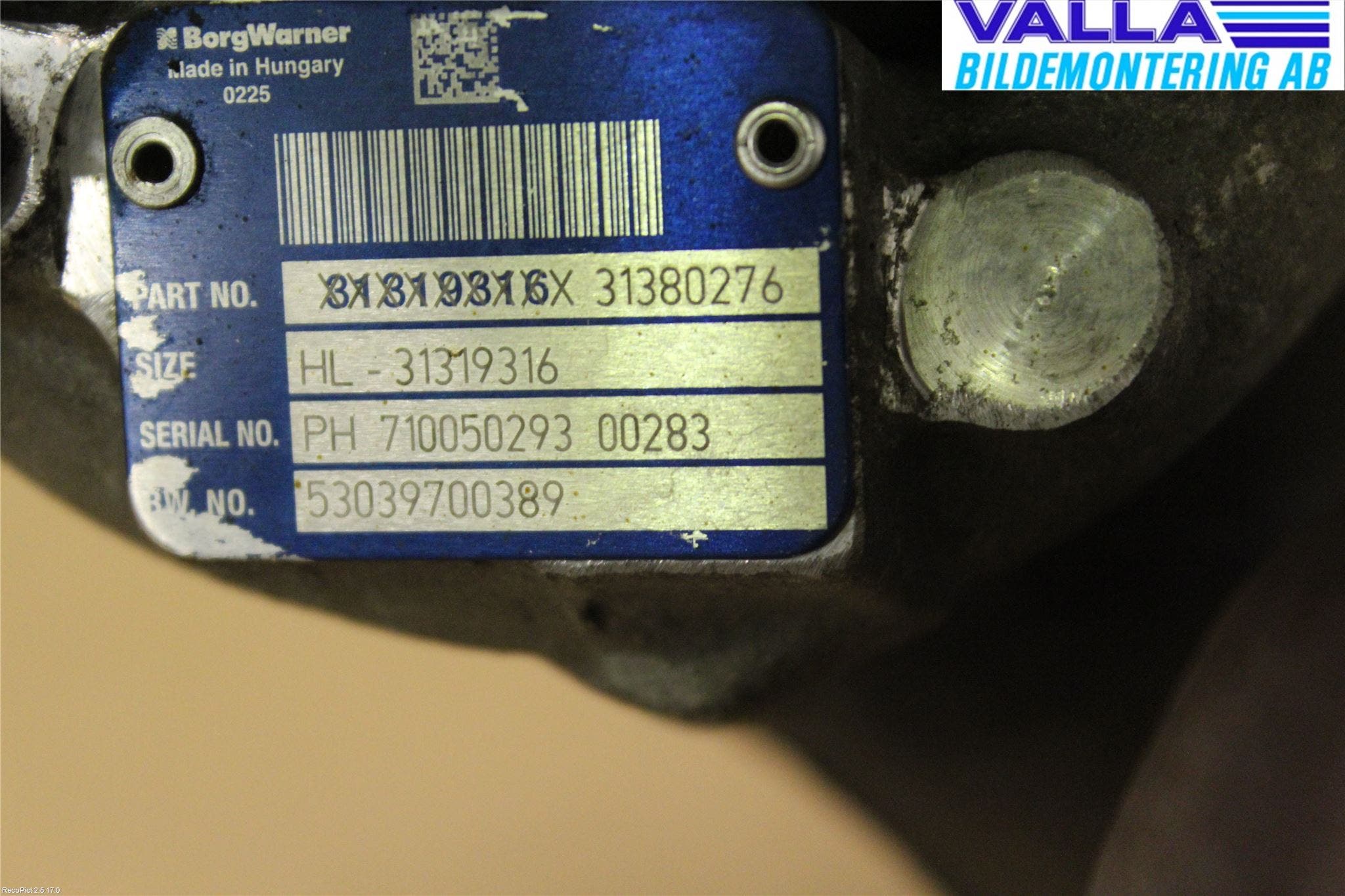 Volvo V70 14-16 Turboaggregat