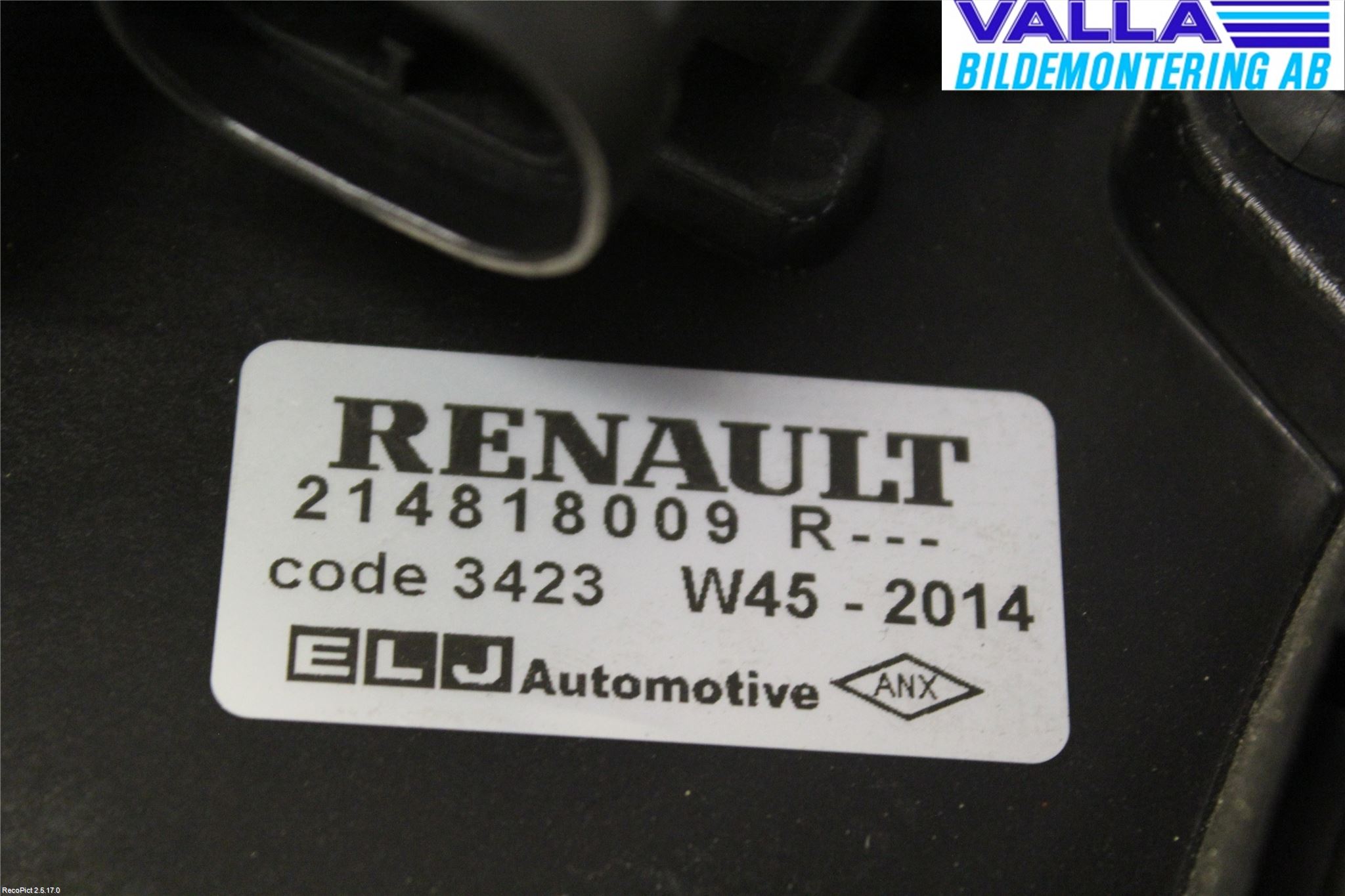 Renault CLIO IV 12-16 Kylfläkt El