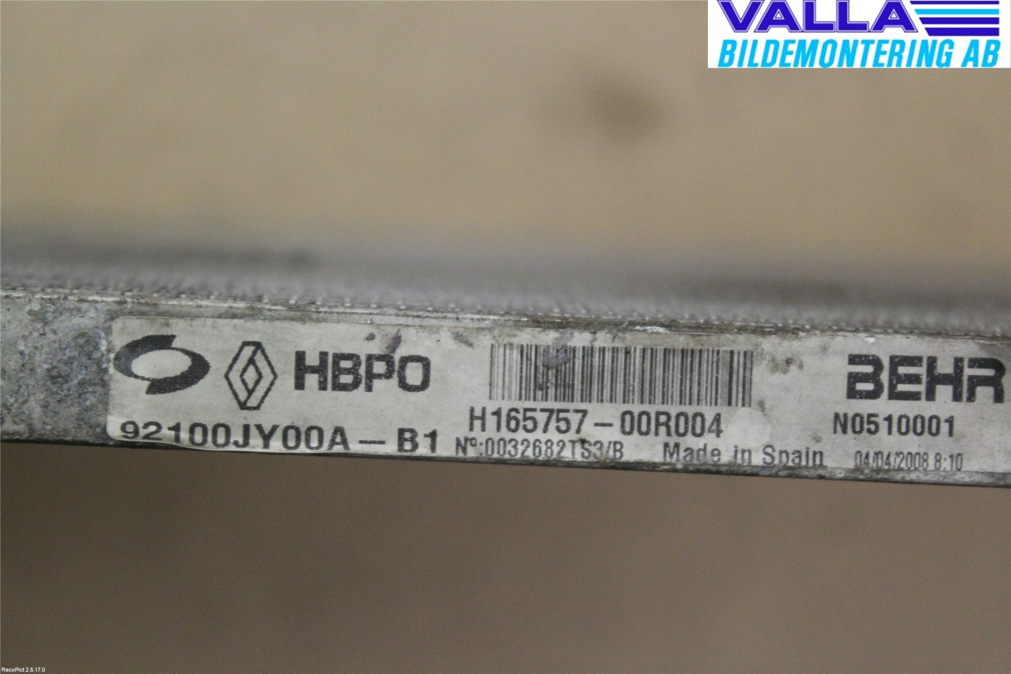 Renault KOLEOS I 08-10 Ac Kondensor-Kylare