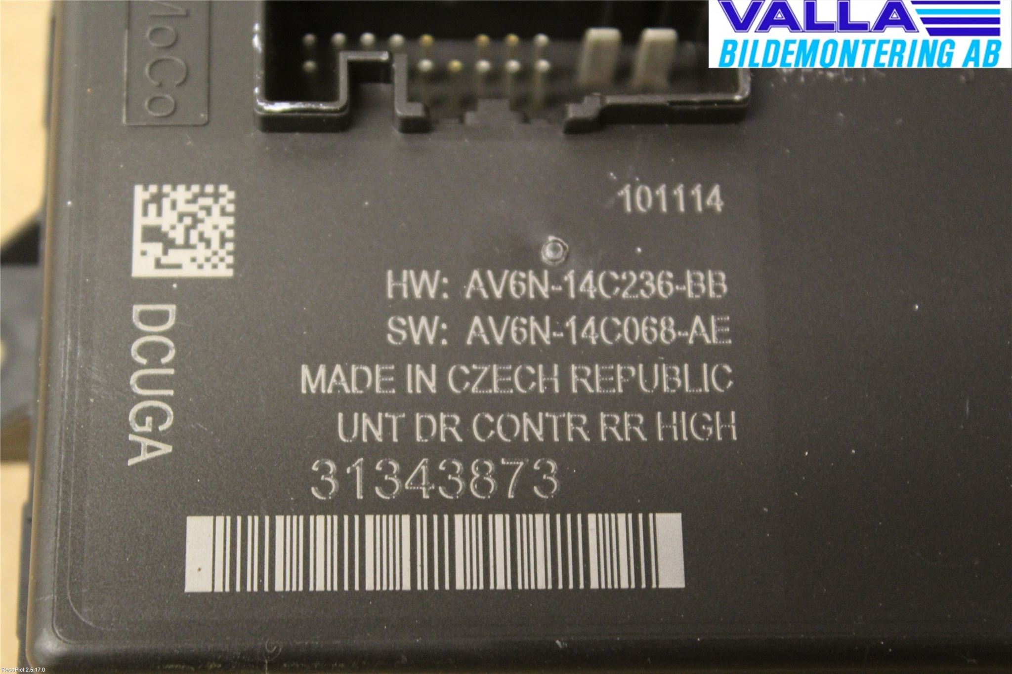 Volvo V40 12-19 Styrenhet Dörr