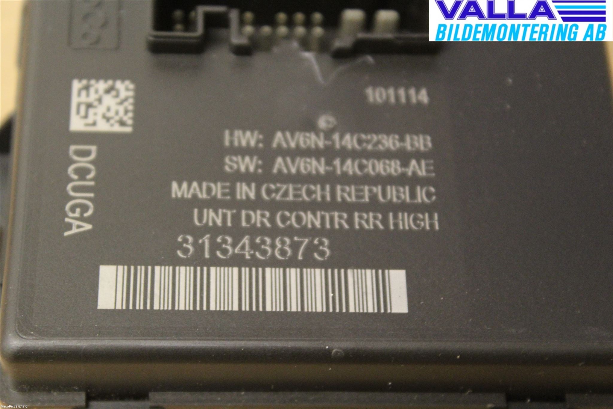 Volvo V40 12-19 Styrenhet Dörr