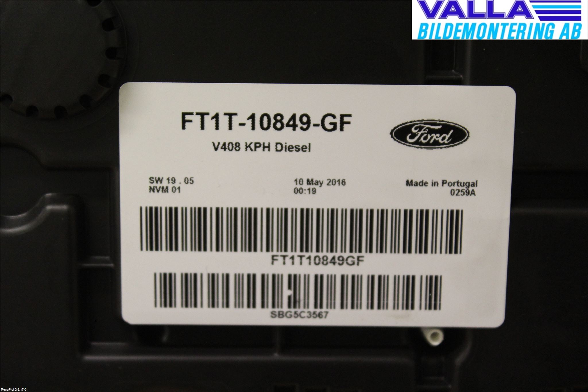 Ford TRANSIT/TOURNEO CONNECT 13-22 Instrument Komb