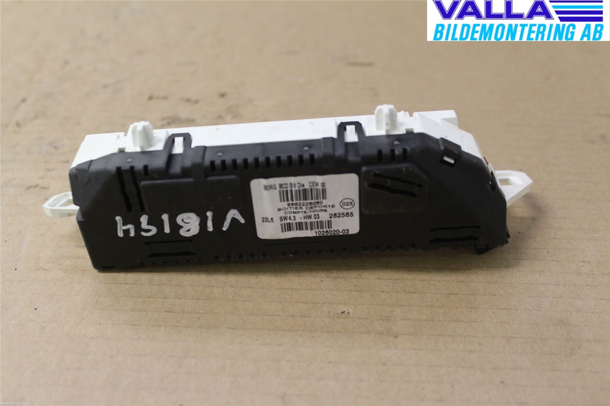 Citroen C4 I   05-10 Instrument Varvr