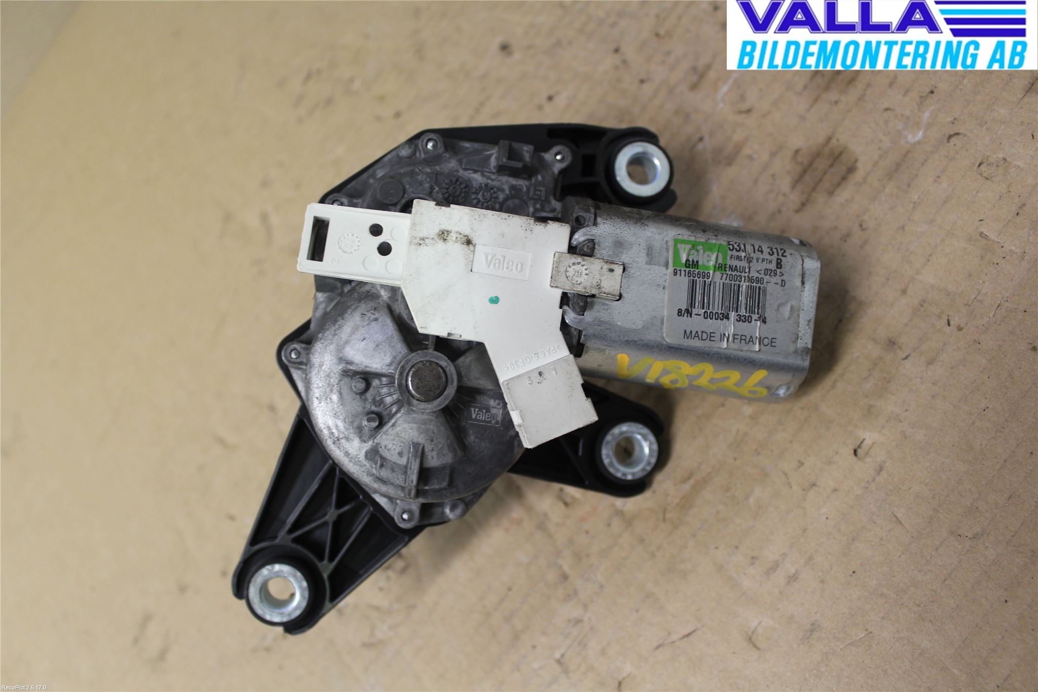 Renault TRAFIC   02-14 Torkarmotor Baklucka