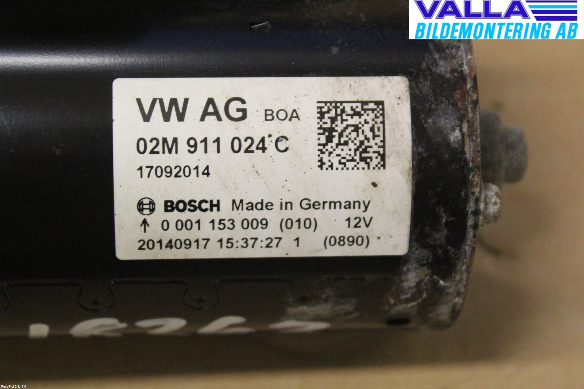 Volkswagen VW PASSAT 11-14 Startmotor Diesel