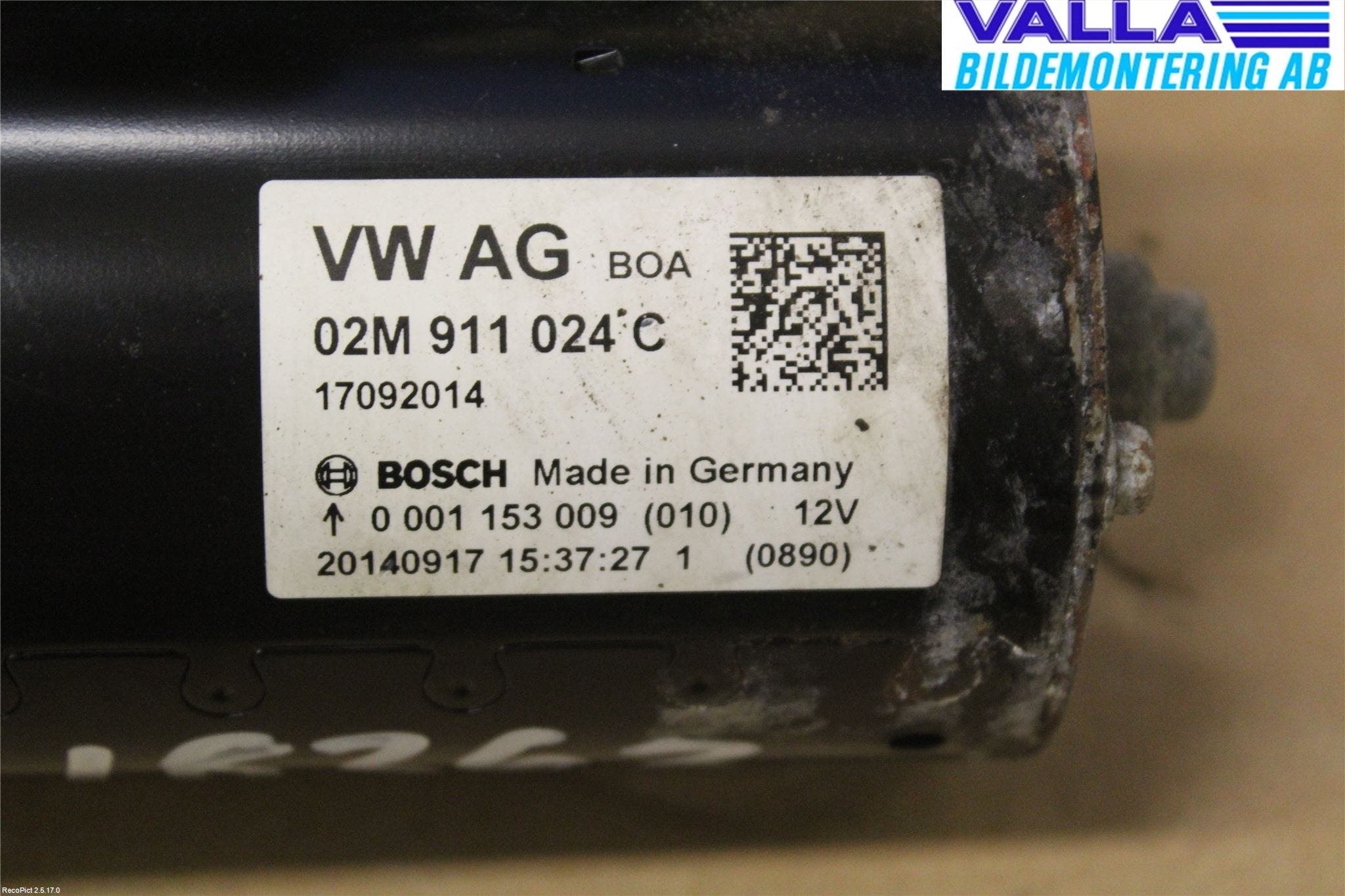 Volkswagen VW PASSAT 11-14 Startmotor Diesel