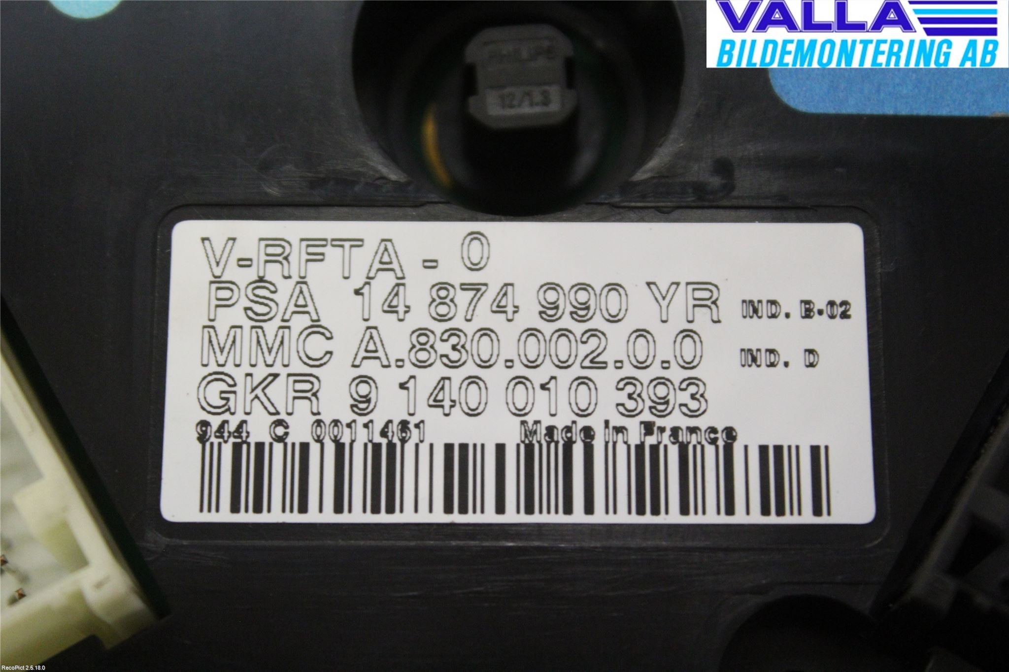 Citroen C8 Värmereglage