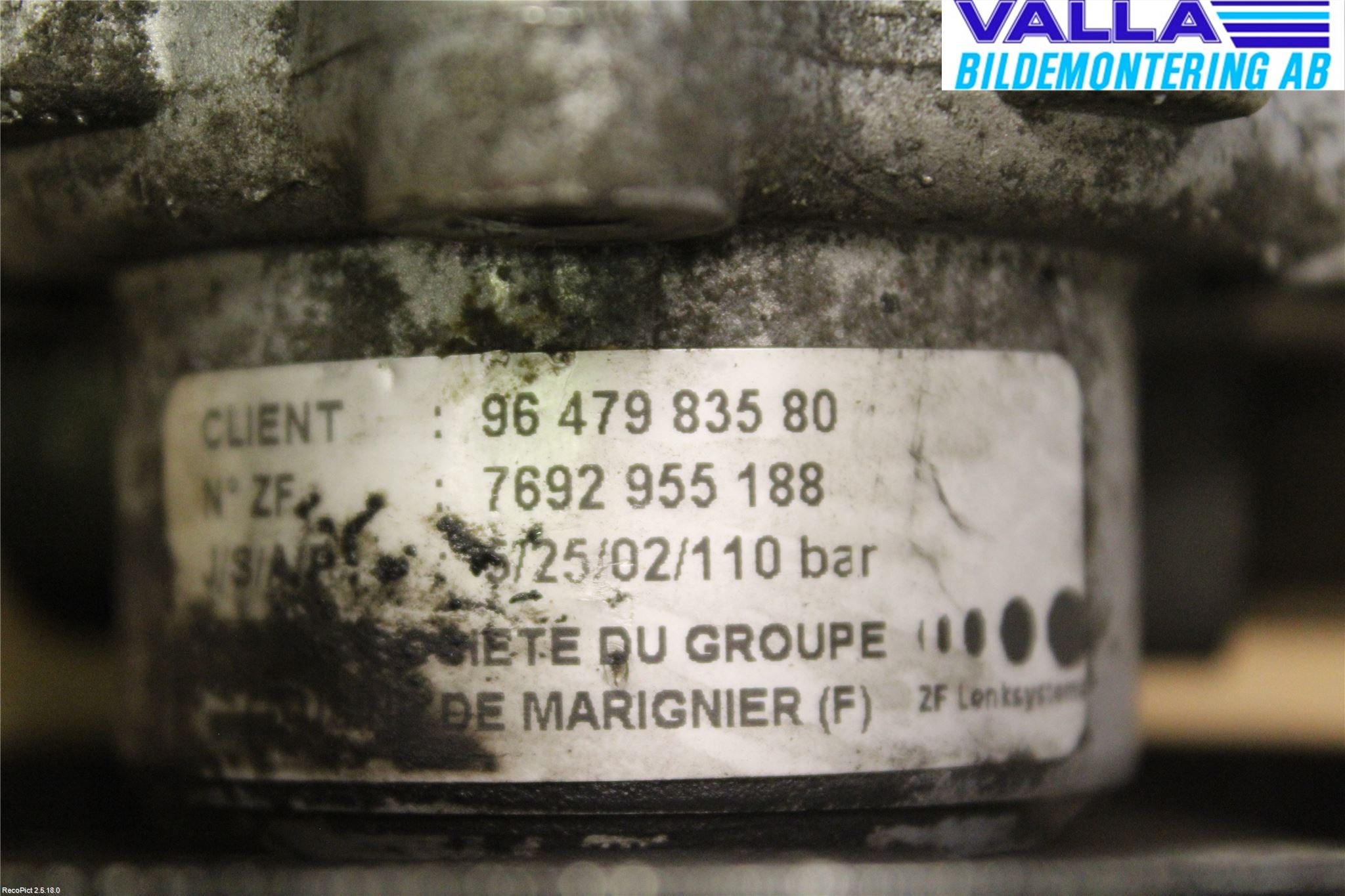 Citroen C8 Styrservopump