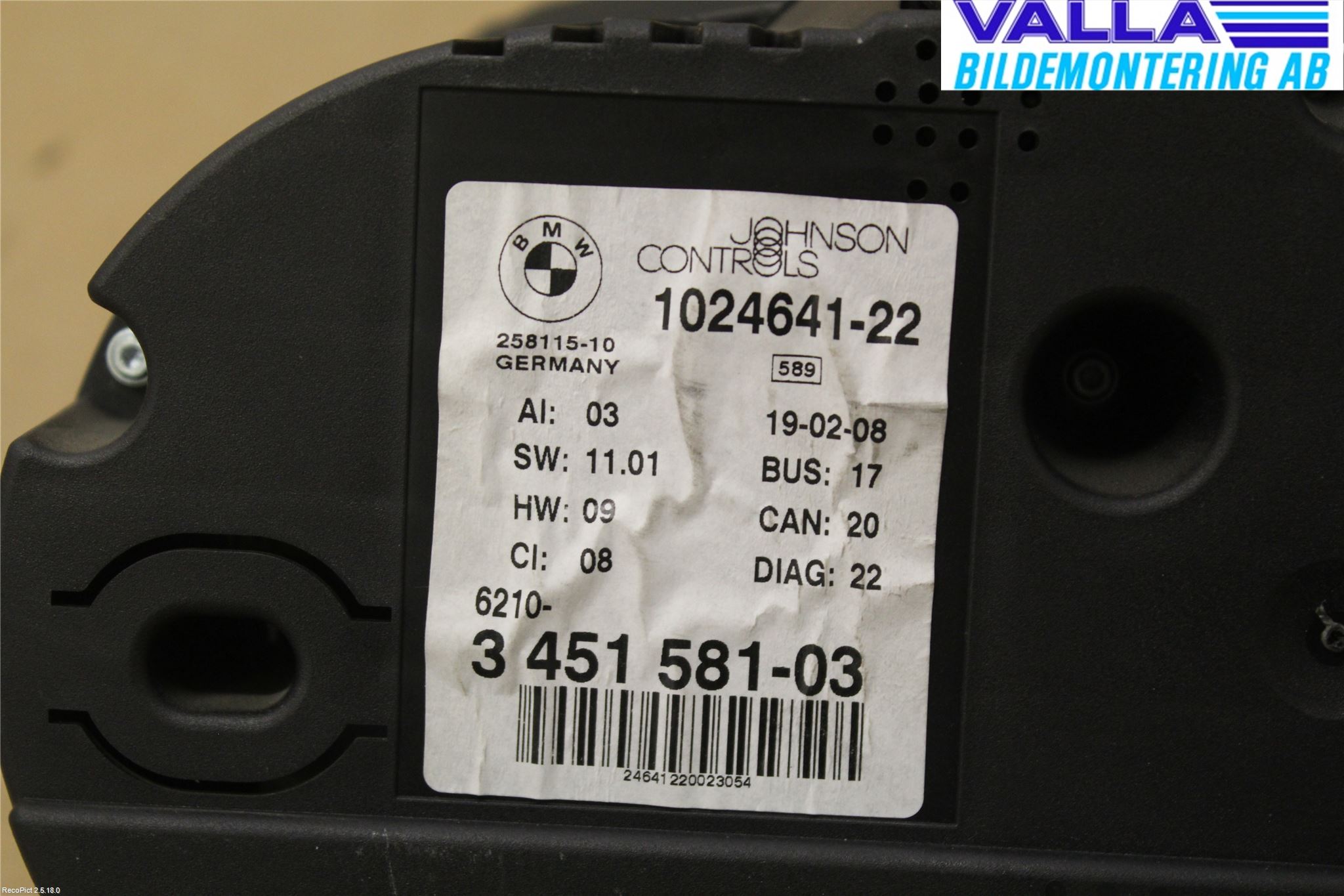 BMW X3 E83     03-10 Instrument Komb