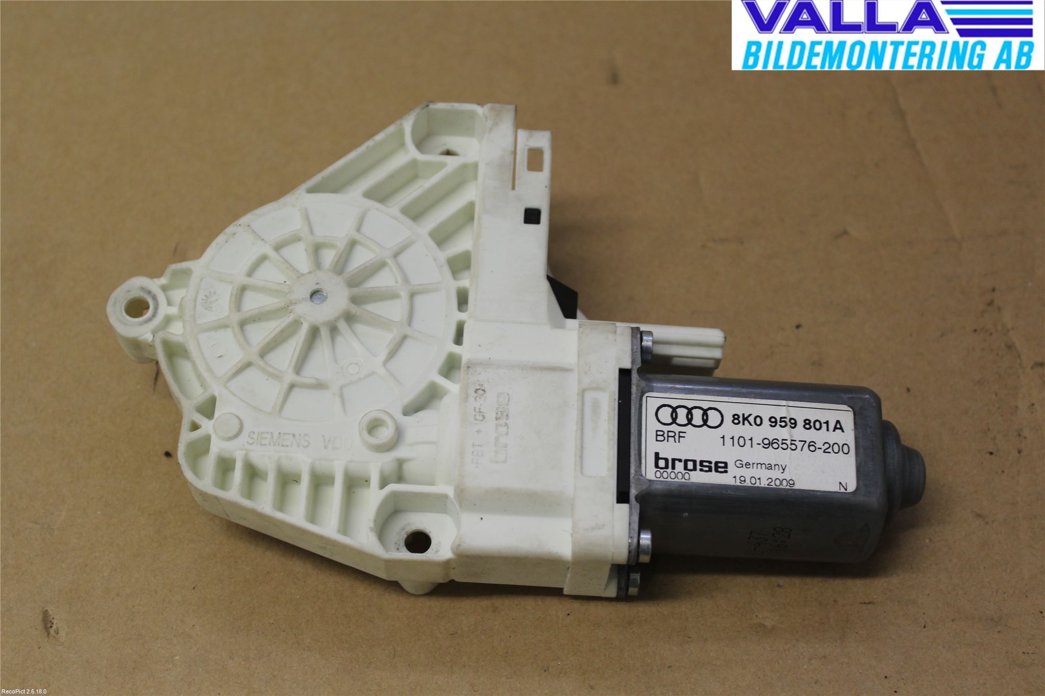 Audi A4/S4 08-11 Fönsterhissmotor