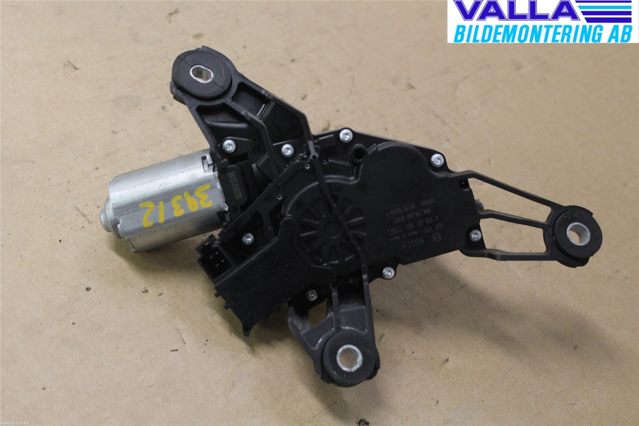 Toyota YARIS XP90 06-11 Torkarmotor Baklucka