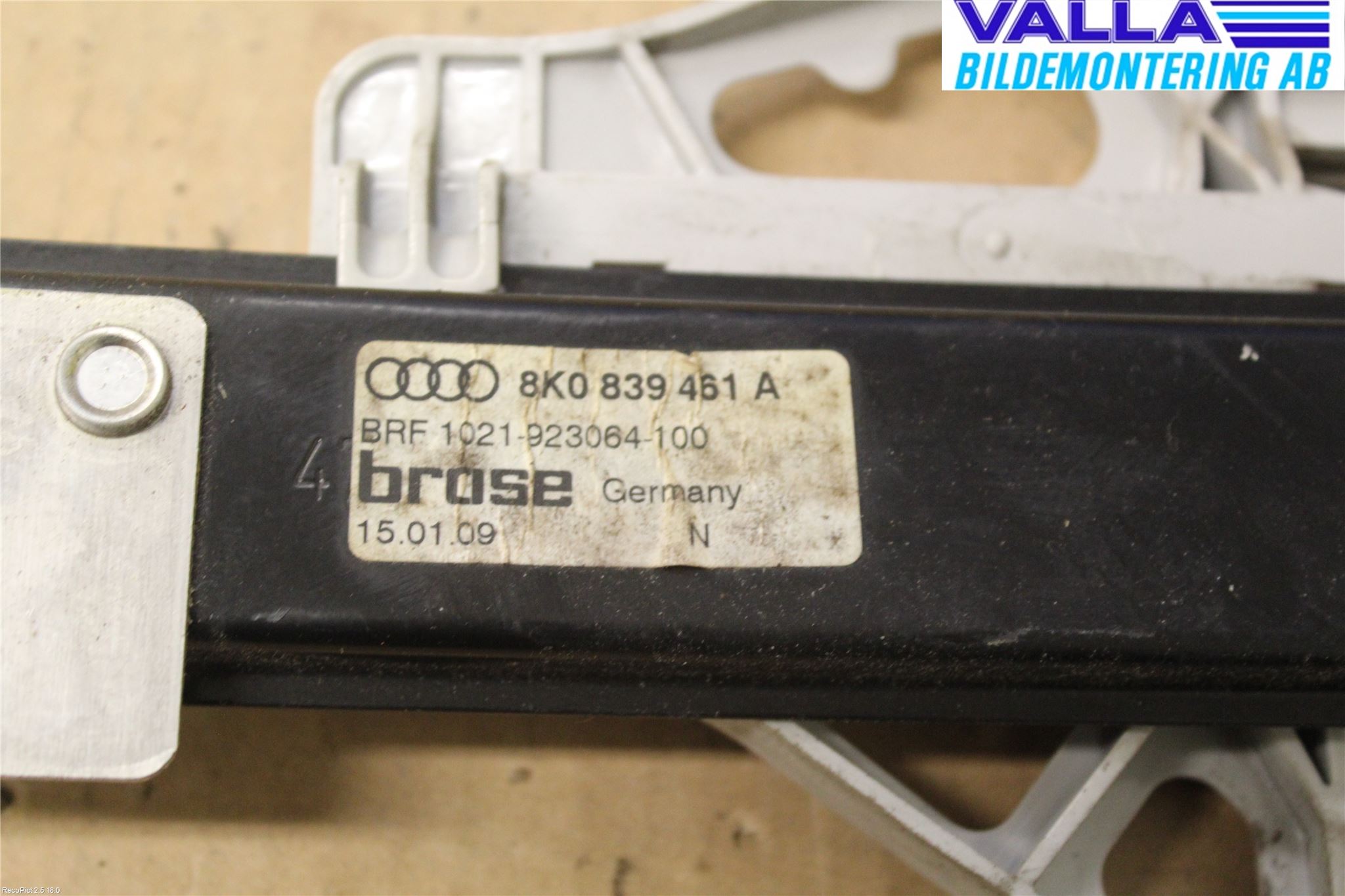 Audi A4/S4 08-11 Fönsterhissmekanism