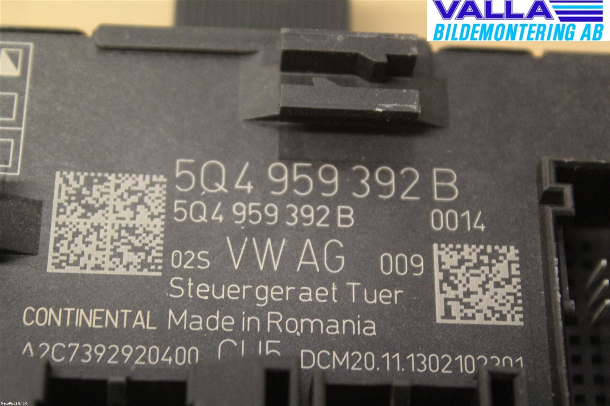 Skoda OCTAVIA (5E) 13-20 Styrenhet Dörr