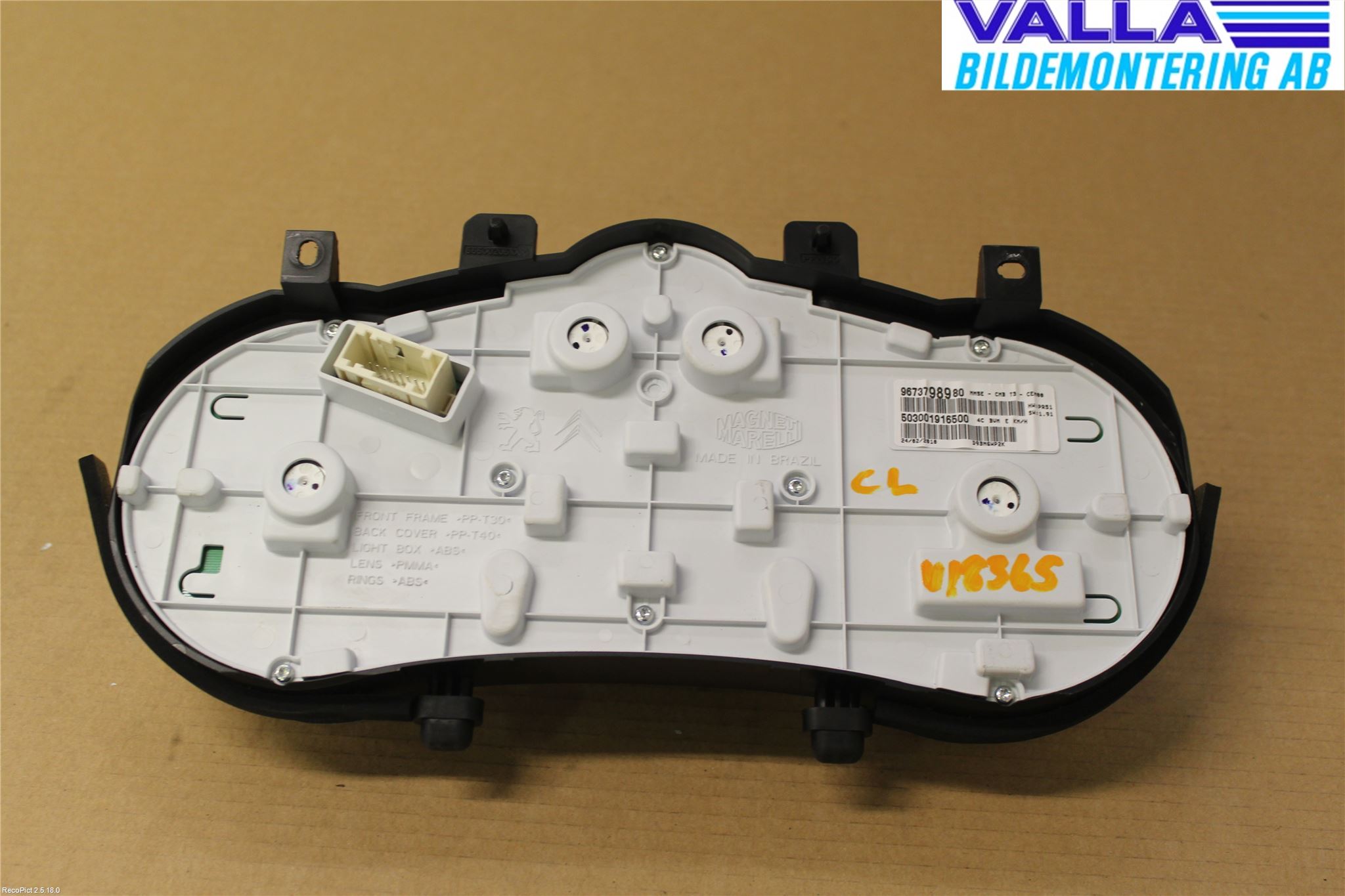 Peugeot 206+ 10-13 Instrument Komb