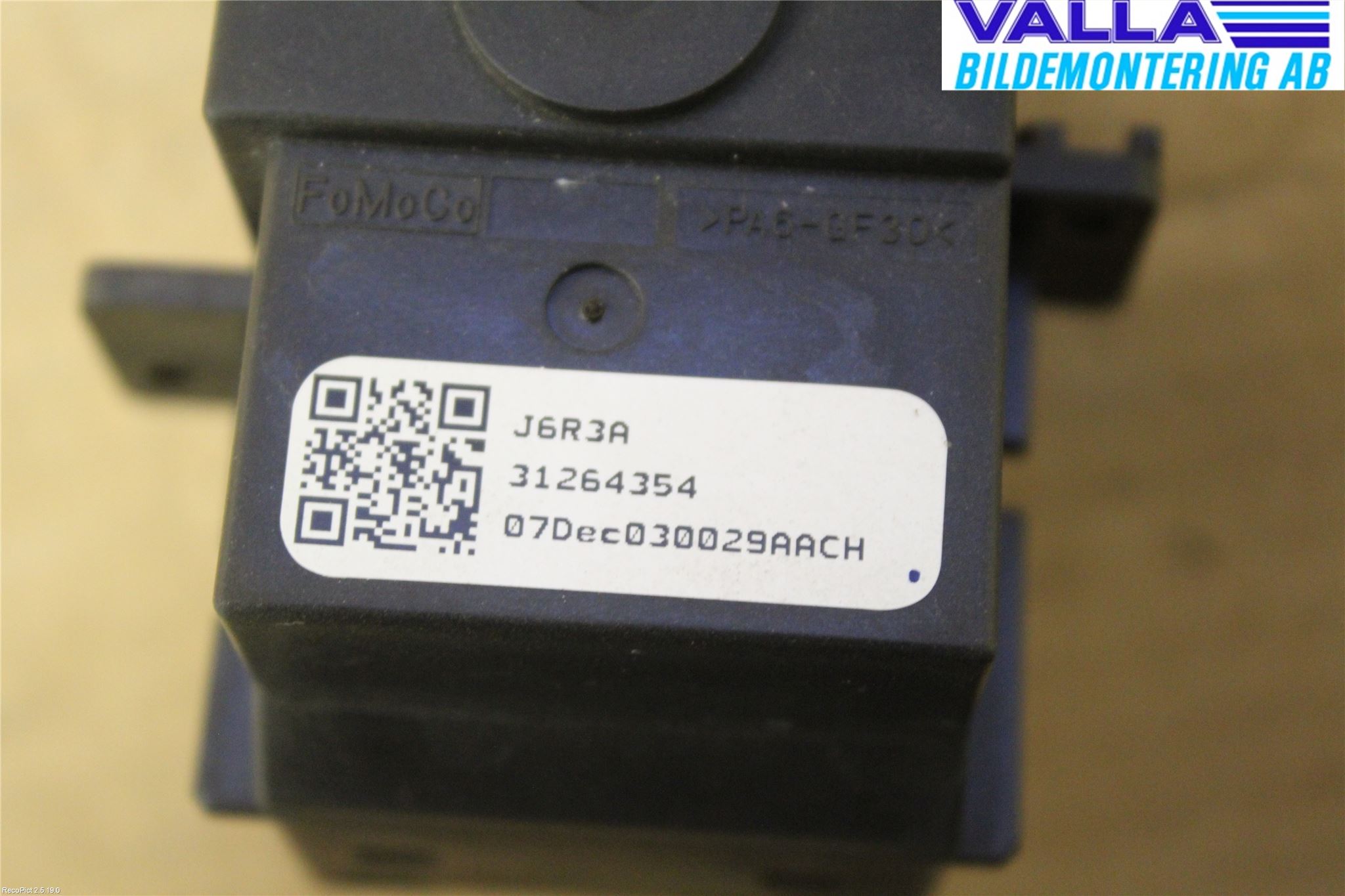 Volvo V70 08-13 Spak Torkar-Spolomk