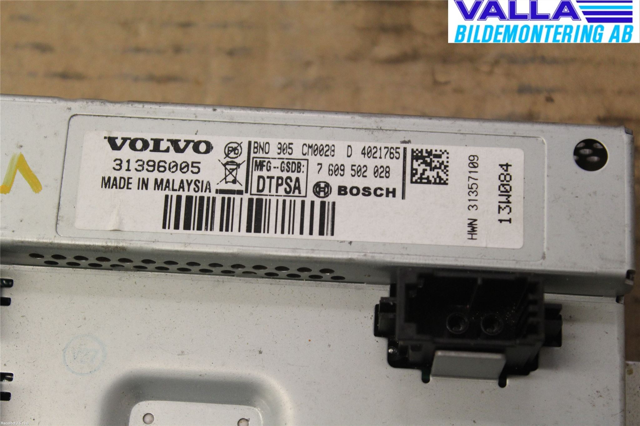 Volvo V70 08-13 Multifunktionsdisplay