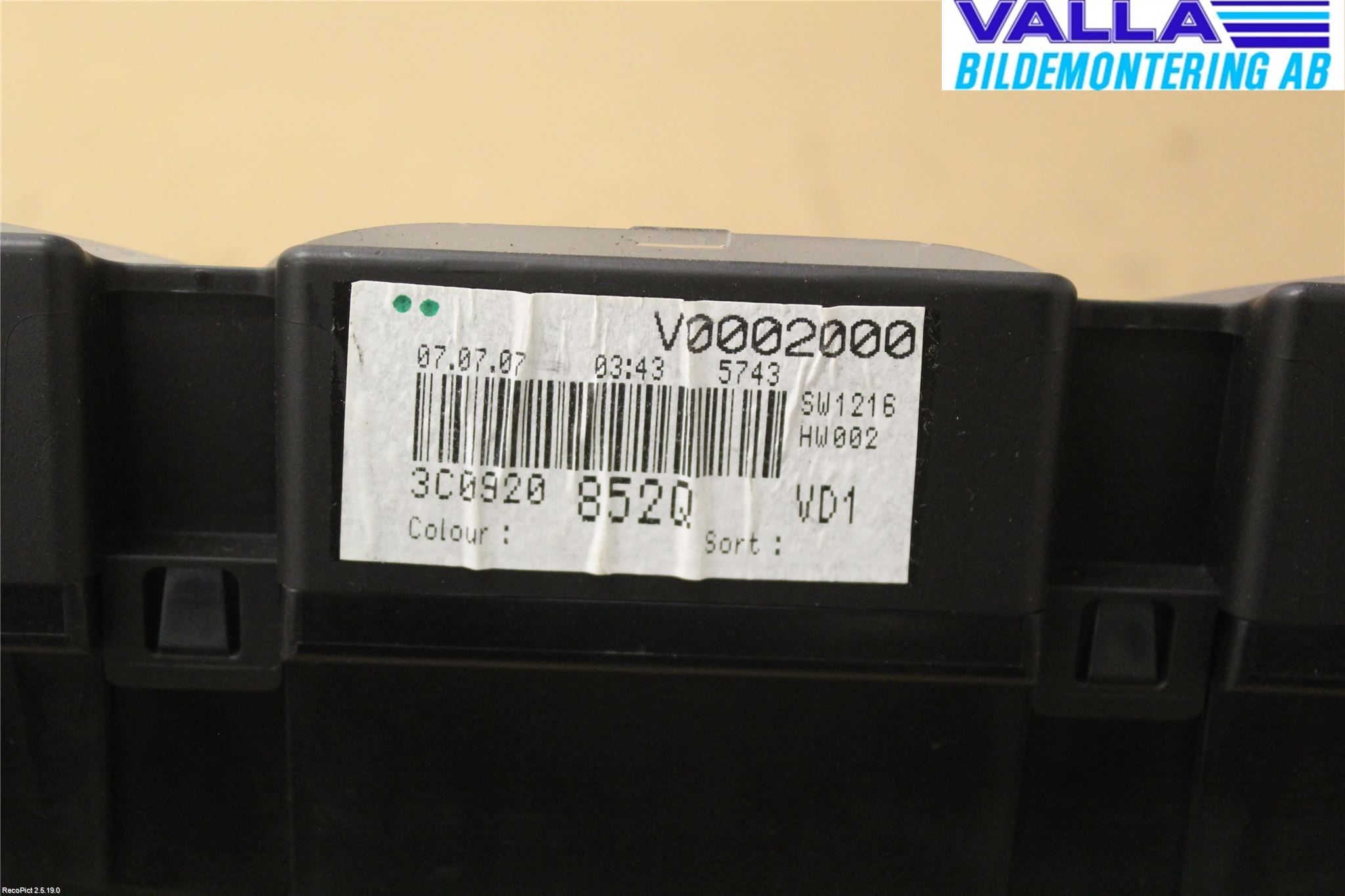 Volkswagen VW PASSAT 05-11 Instrument Komb
