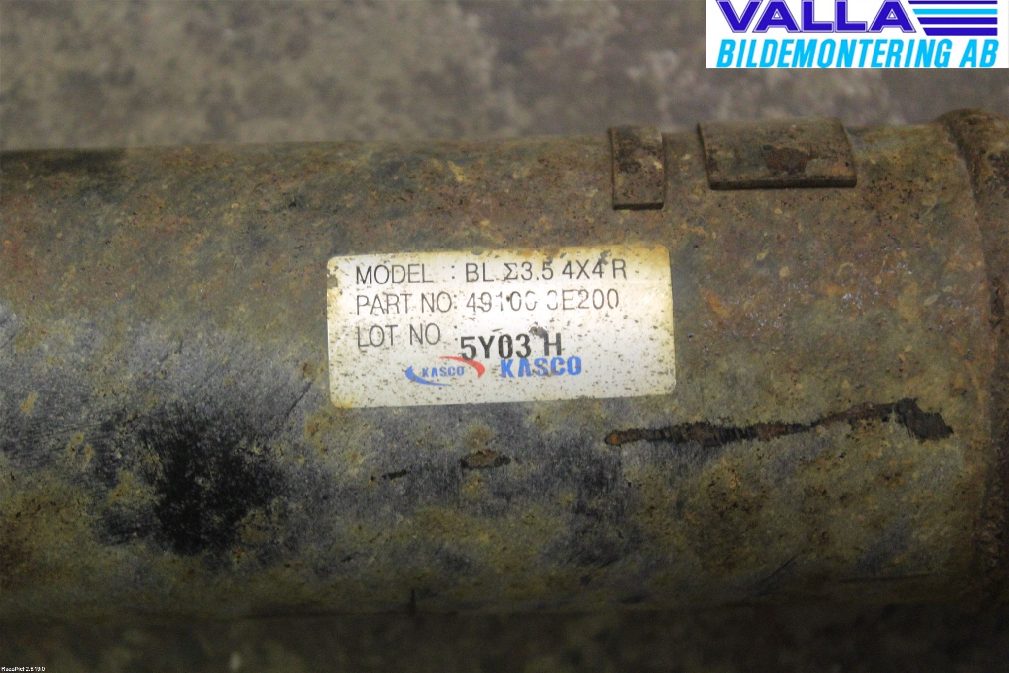 Kia SORENTO 03-09 Mellanaxel Bakre