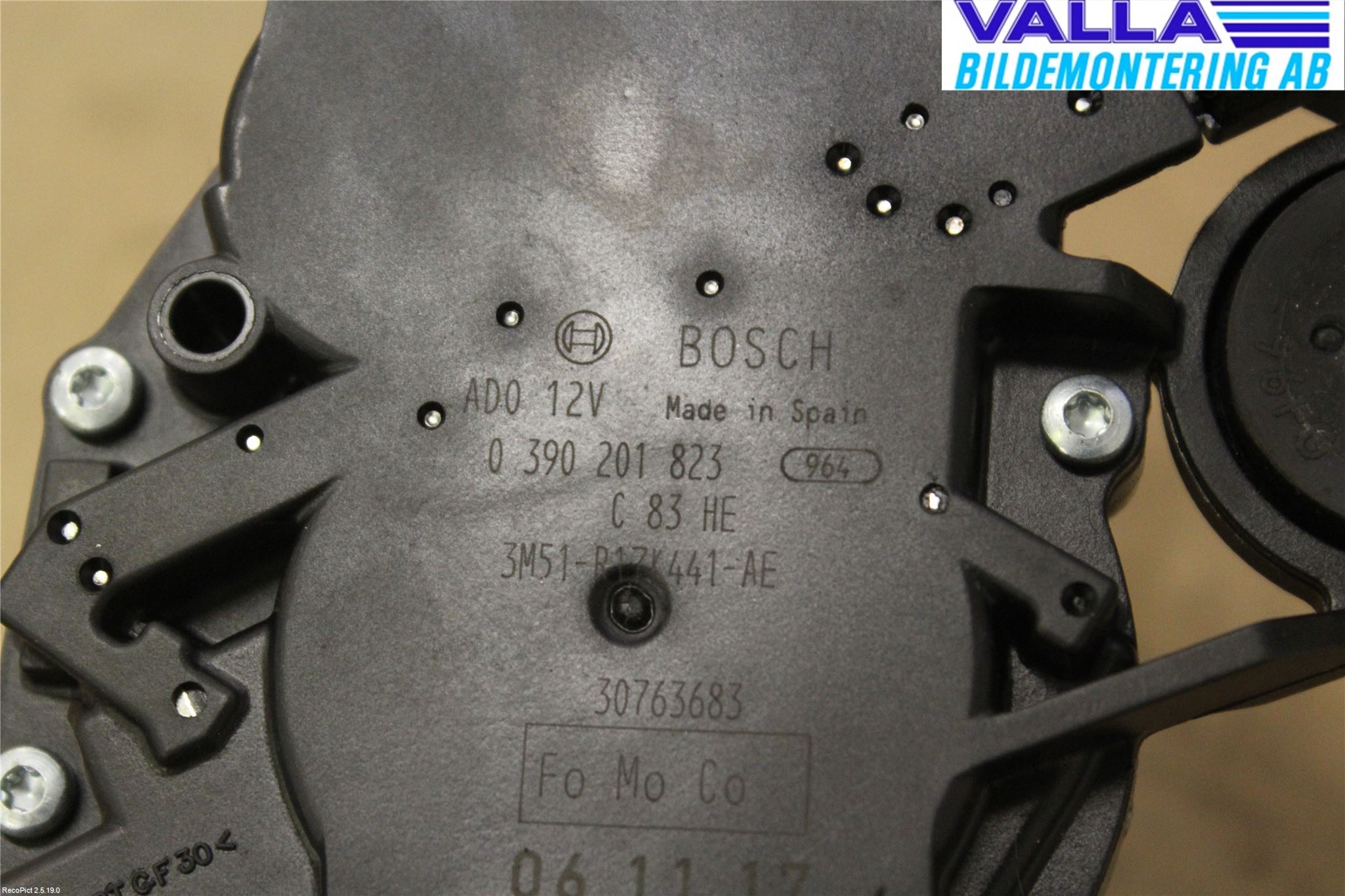 Volvo V50 04-07 Torkarmotor Baklucka