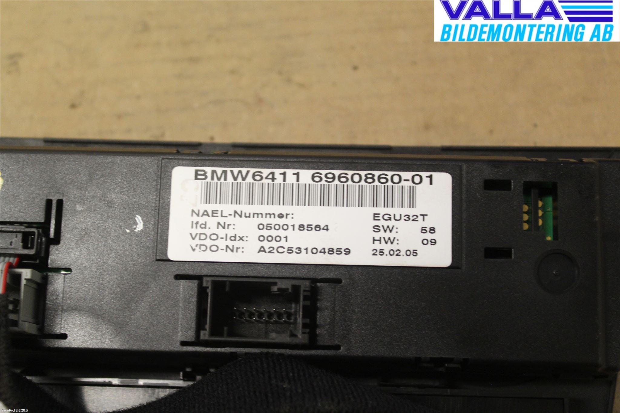 BMW 3 E90/91 SED/TOU 05-12 Värmereglage