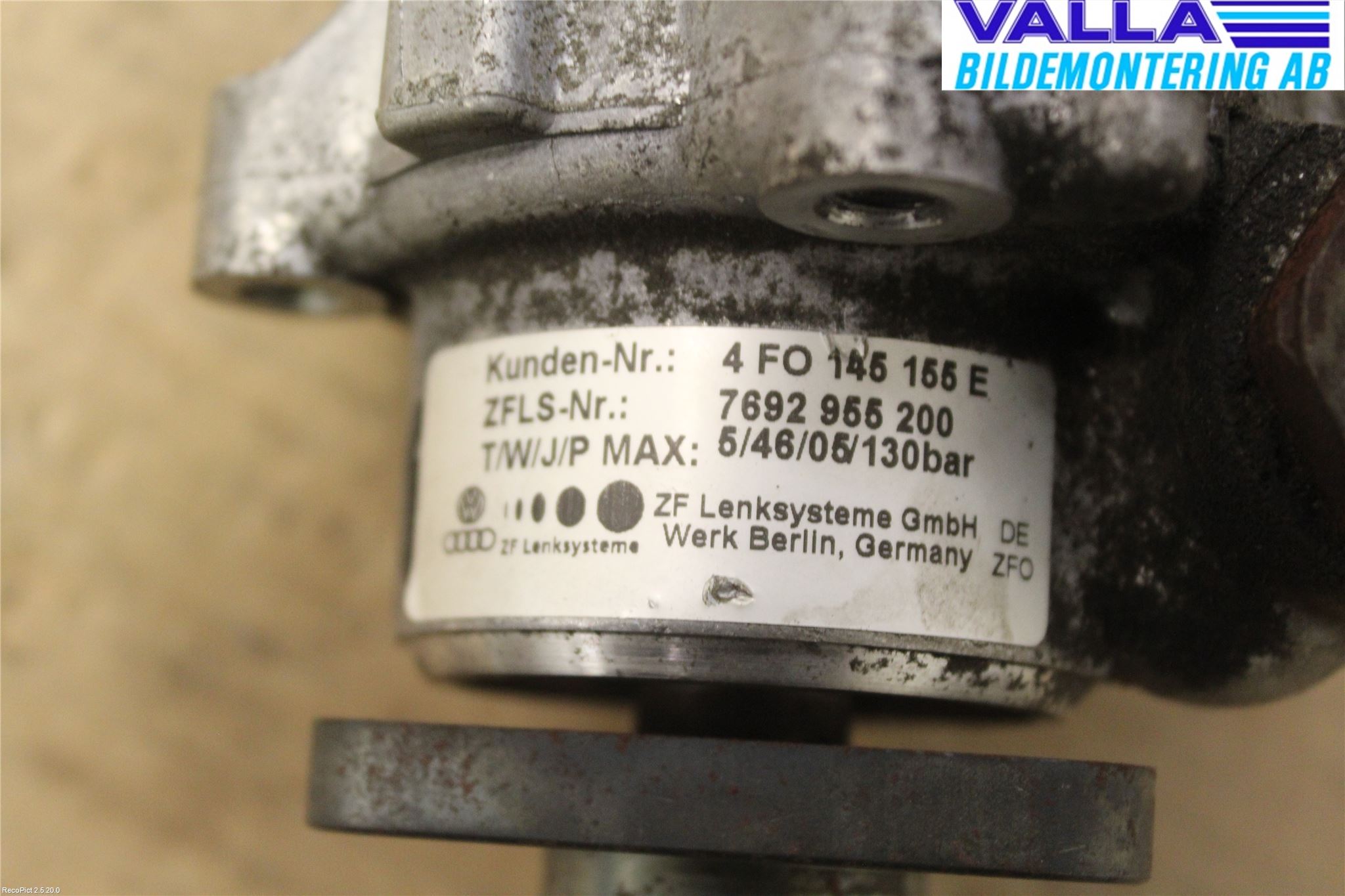 Audi A6/S6     05-11 Styrservopump