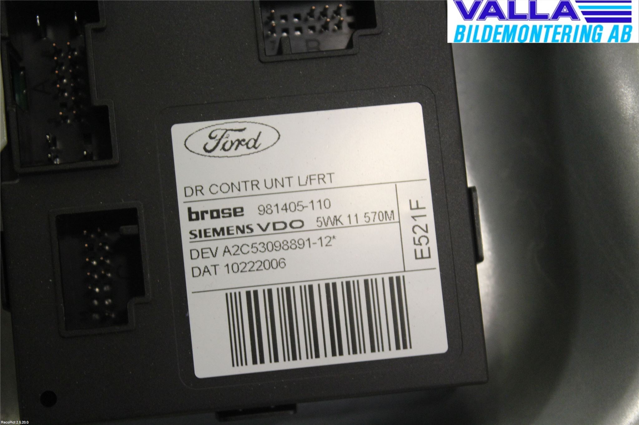 Ford FOCUS     04-07 Fönsterhiss El Kompl