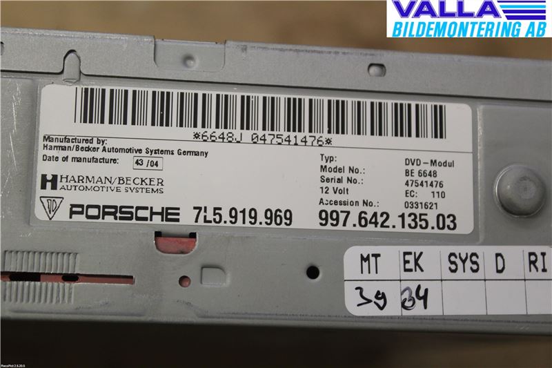 Porsche CAYENNE 03- Gps Navigator