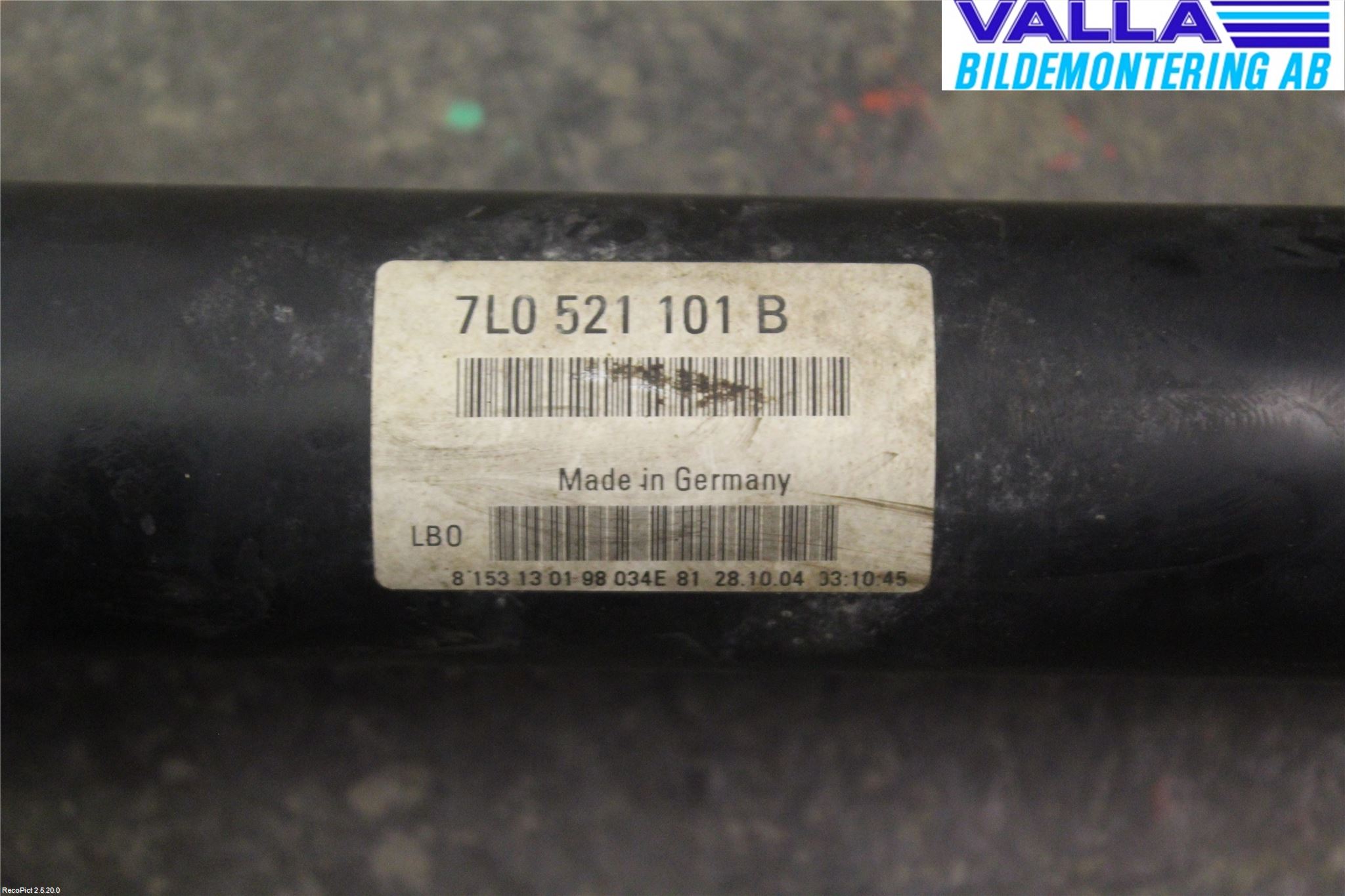 Porsche CAYENNE 03- Mellanaxel Främre 4Wd