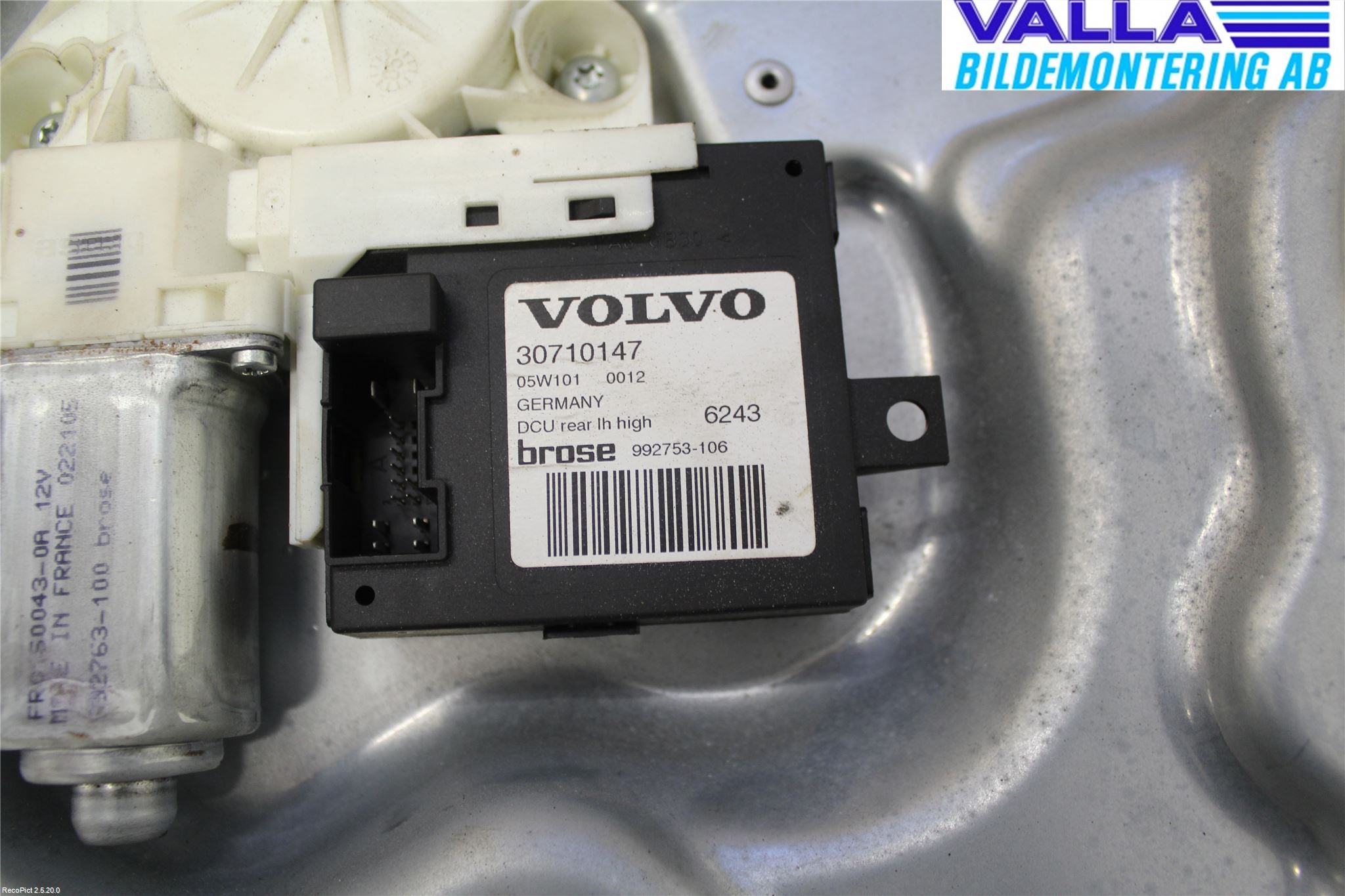 Volvo S40 04-07 Fönsterhissmekanism