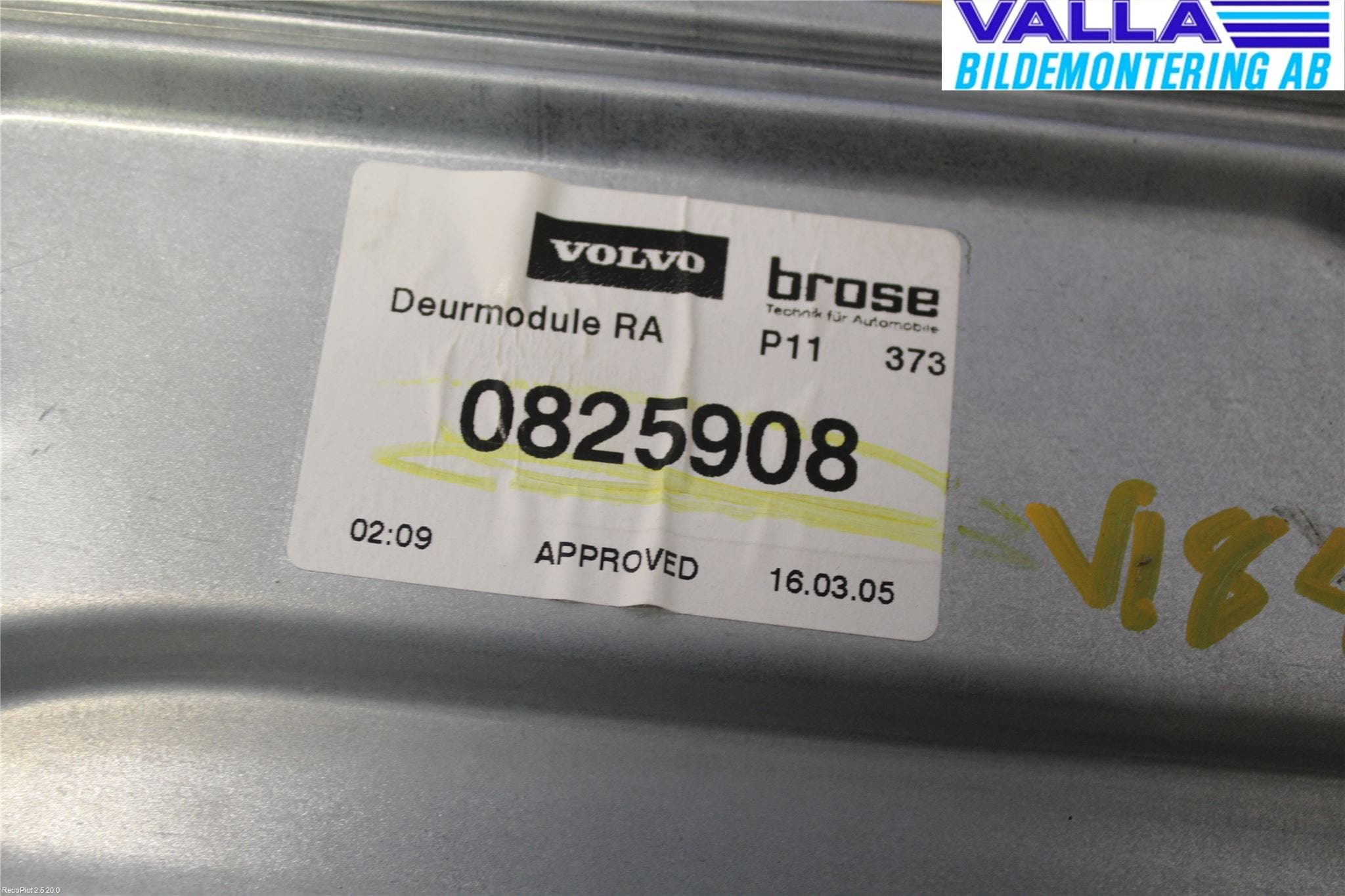 Volvo S40 04-07 Fönsterhissmekanism