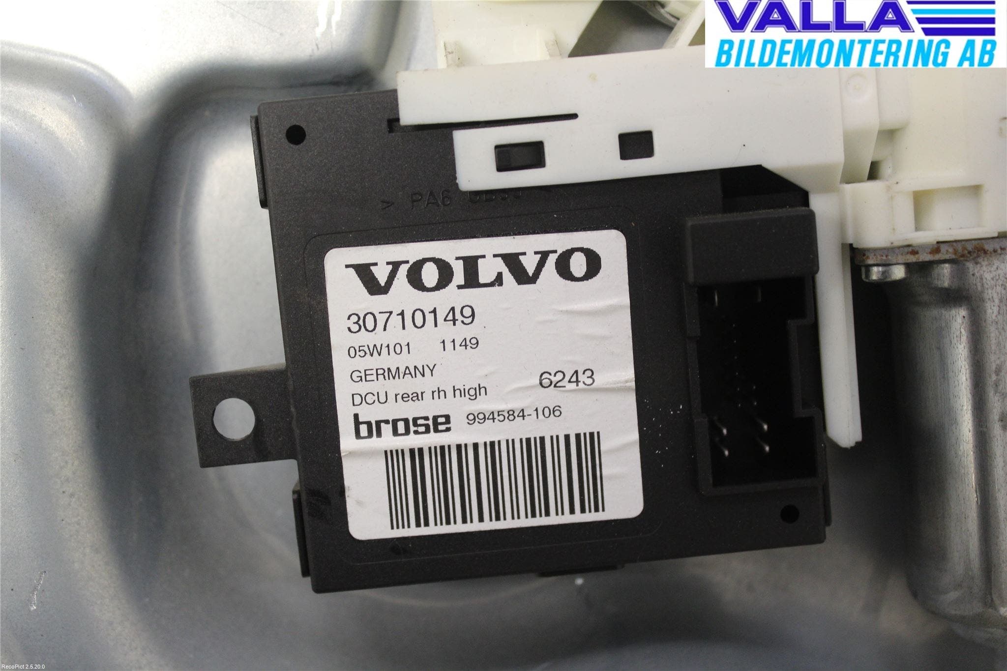 Volvo S40 04-07 Fönsterhissmekanism