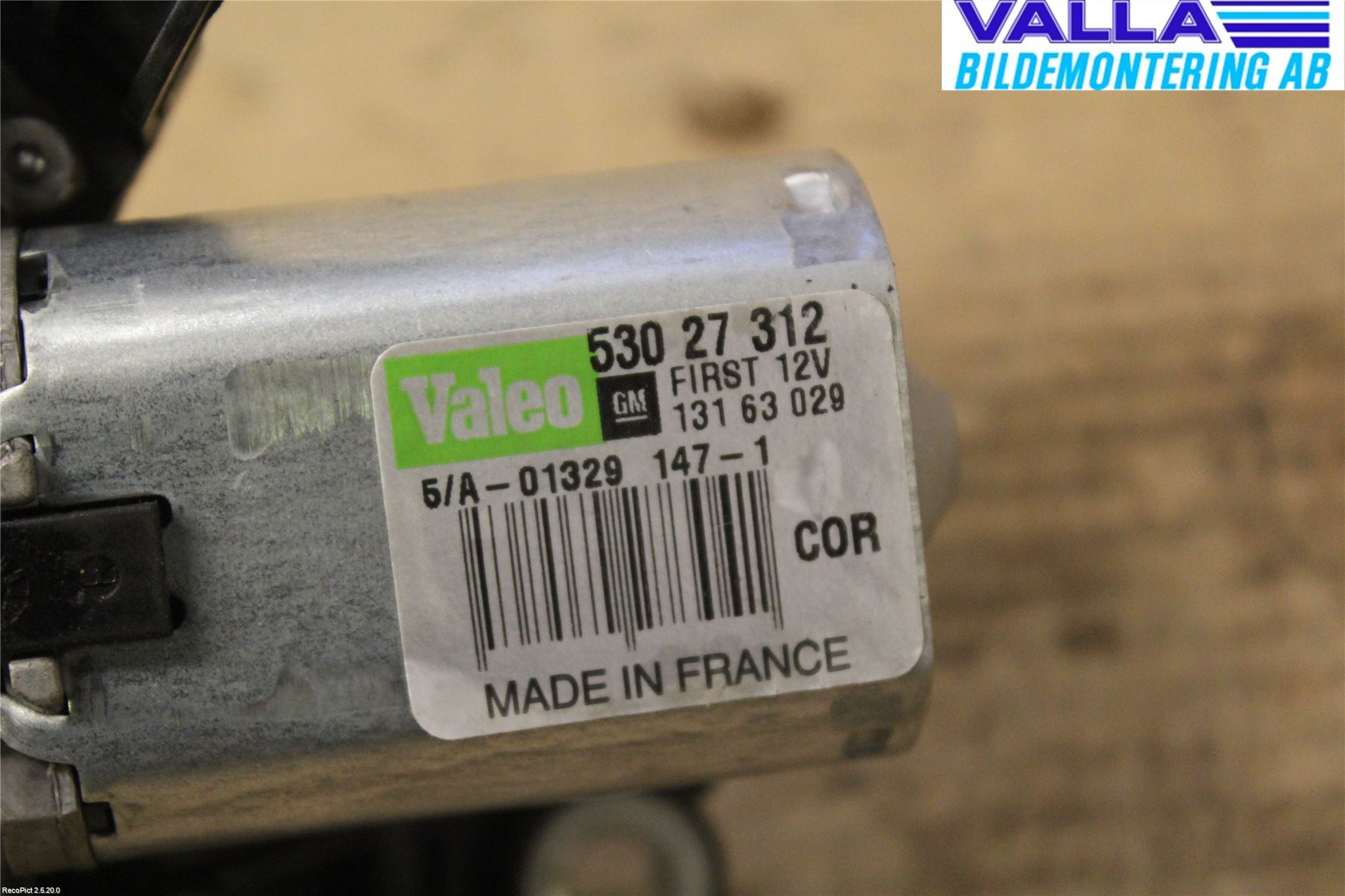 Opel CORSA D 07-14 Torkarmotor Baklucka