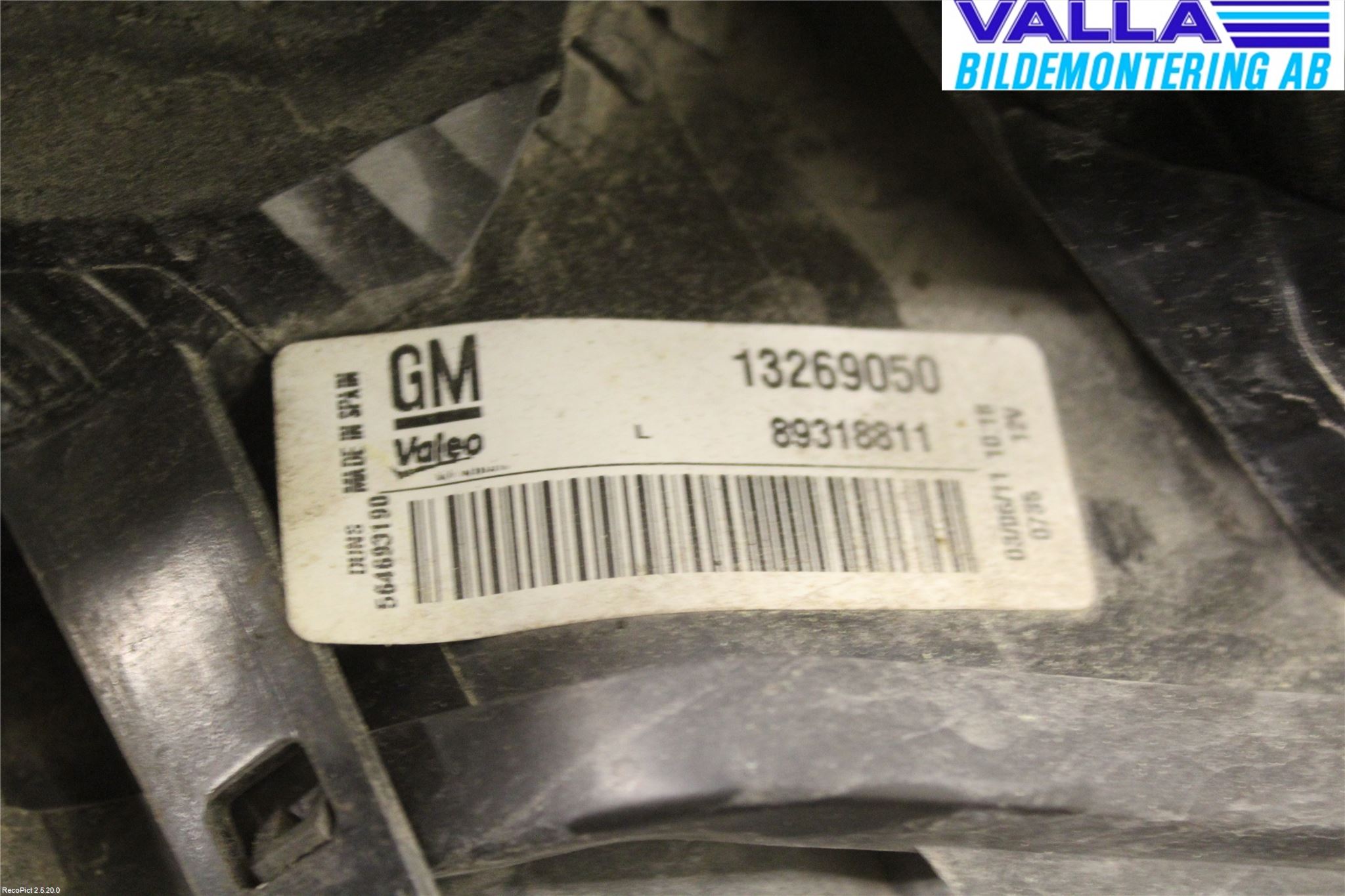 Opel CORSA D 07-14 Bakljus Vänster