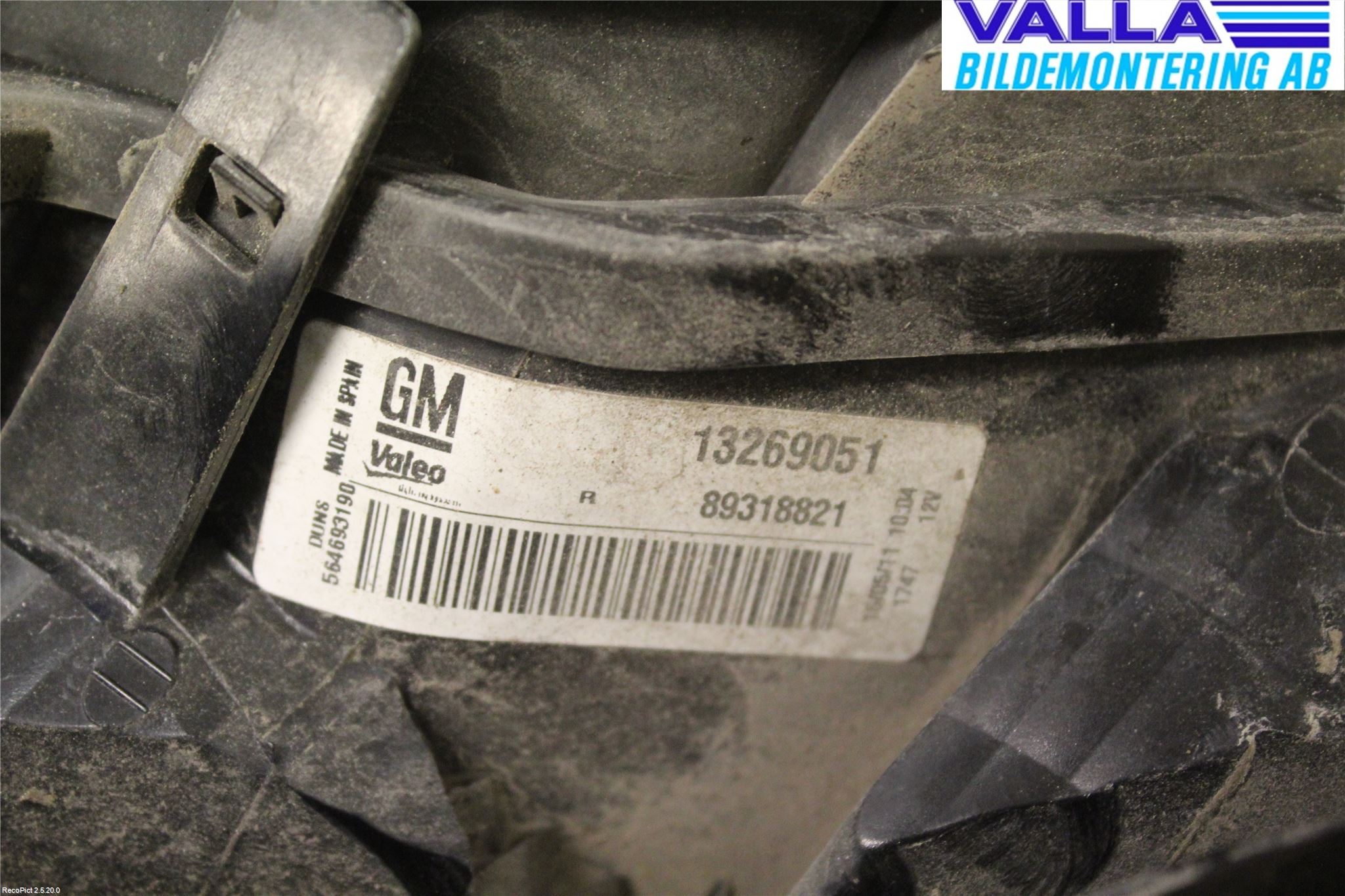 Opel CORSA D 07-14 Bakljus Höger