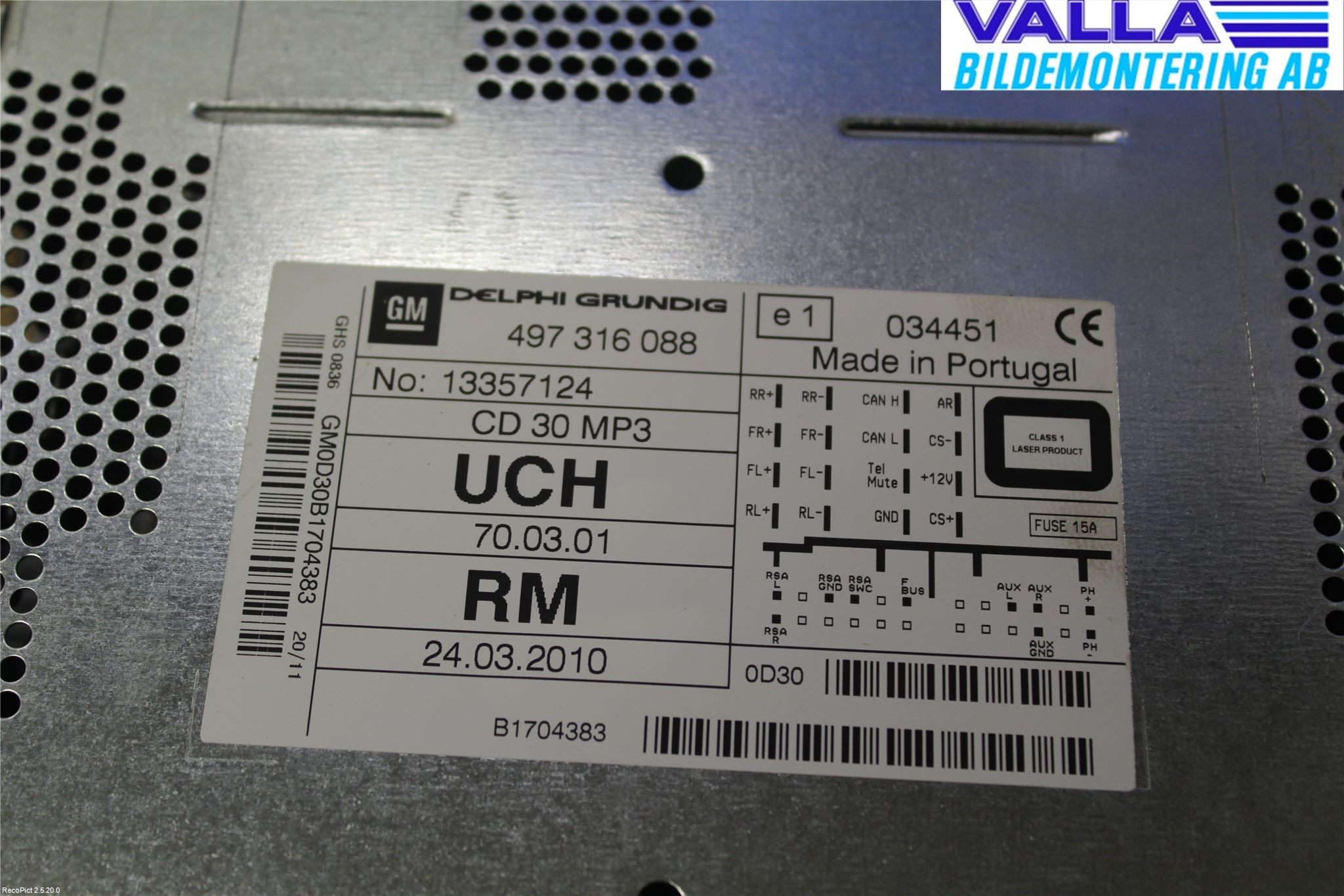 Opel CORSA D 07-14 Cd Radio - Multimediapanel
