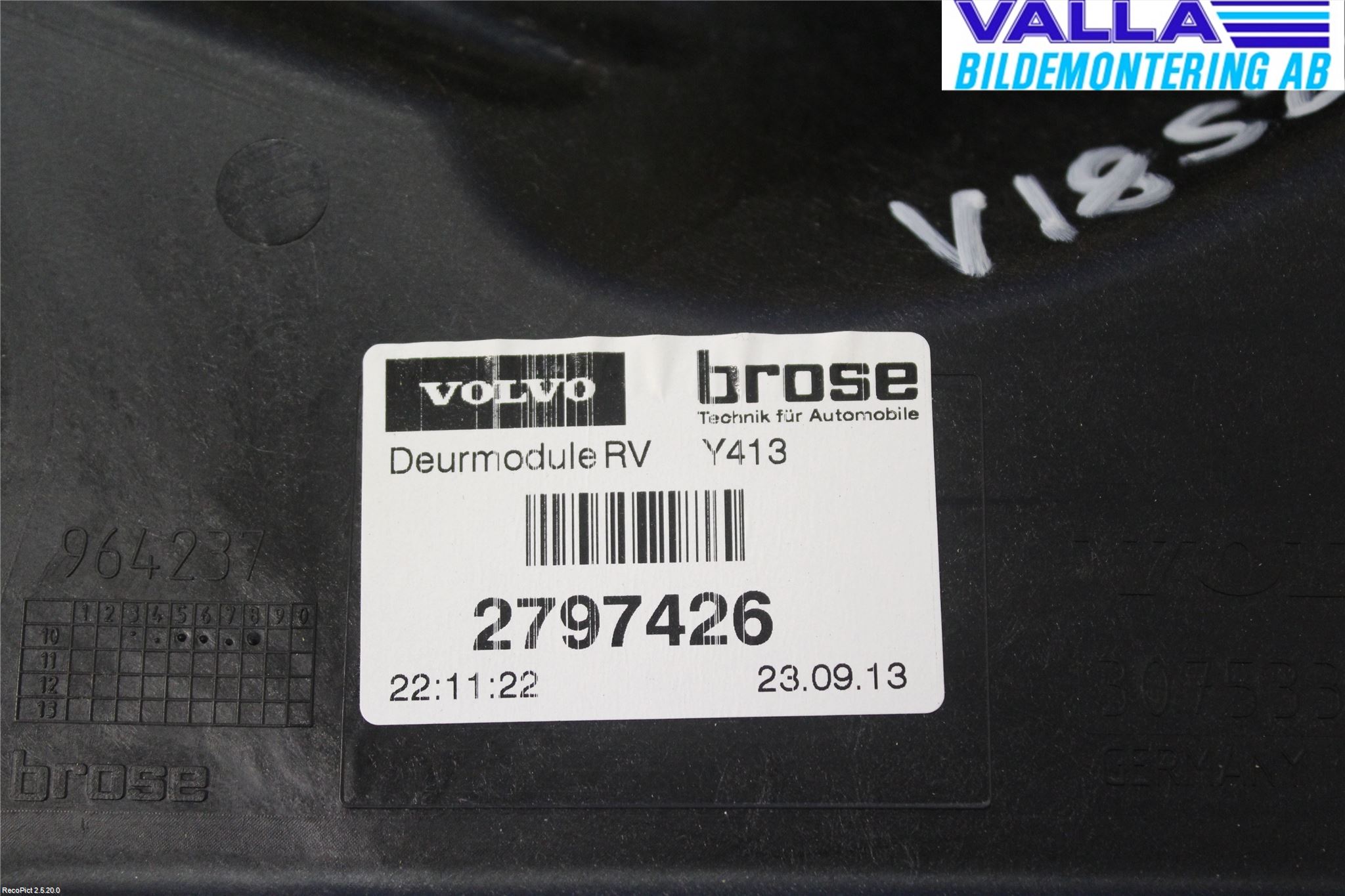 Volvo XC60 14-17 Fönsterhiss El Kompl