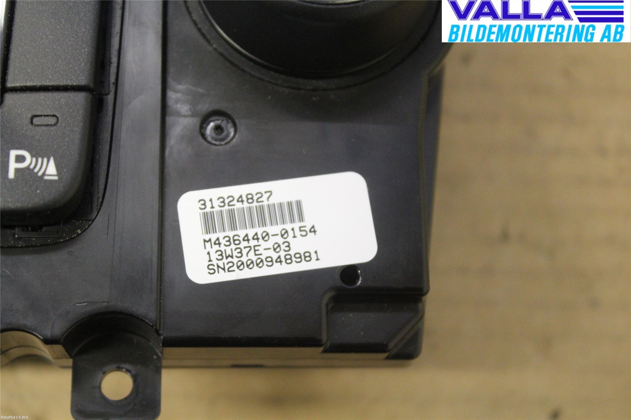 Volvo XC60 14-17 Värmereglage