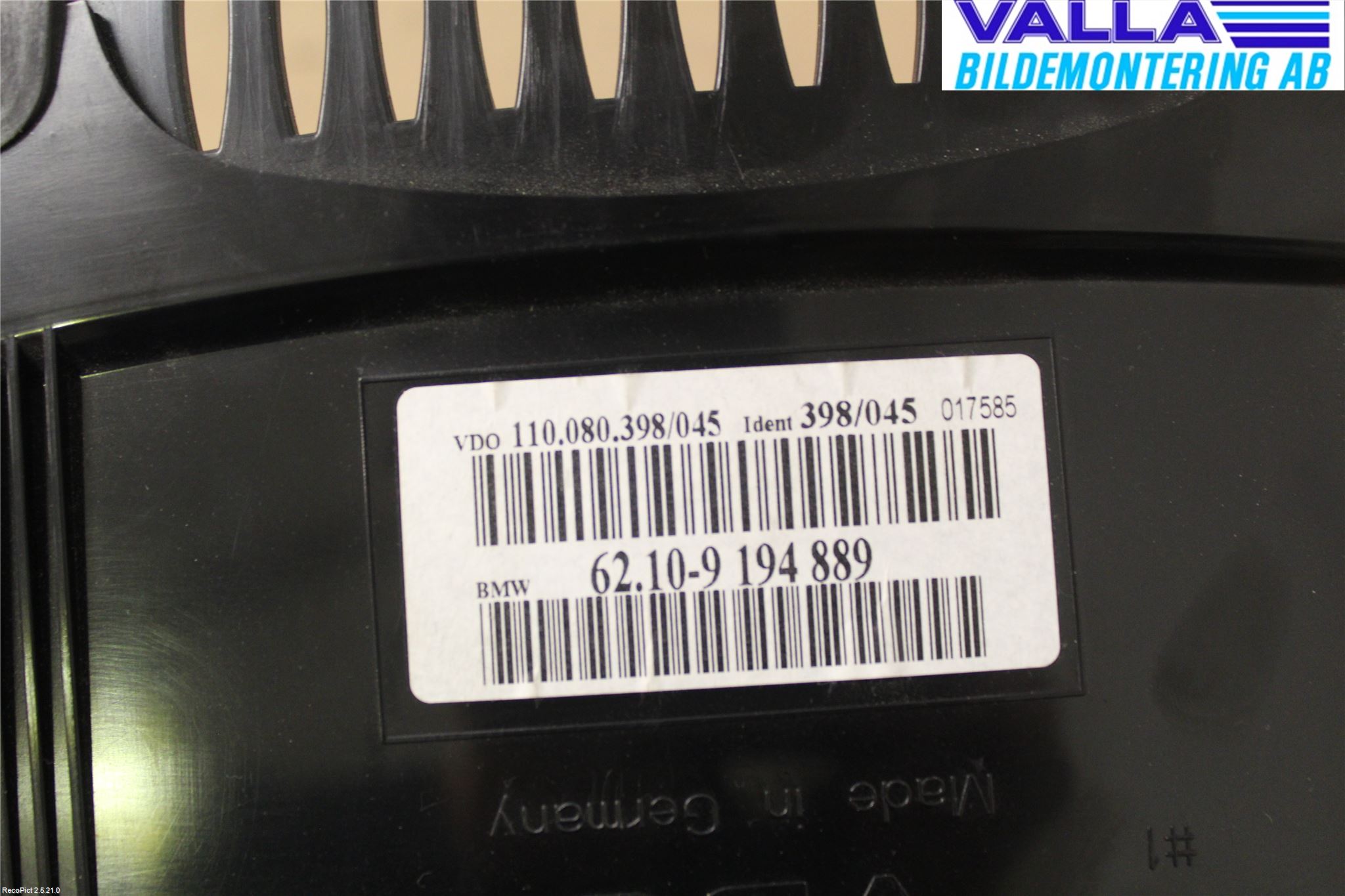 BMW 5 E60/61 Sed/Tou 02-10 Instrument Komb