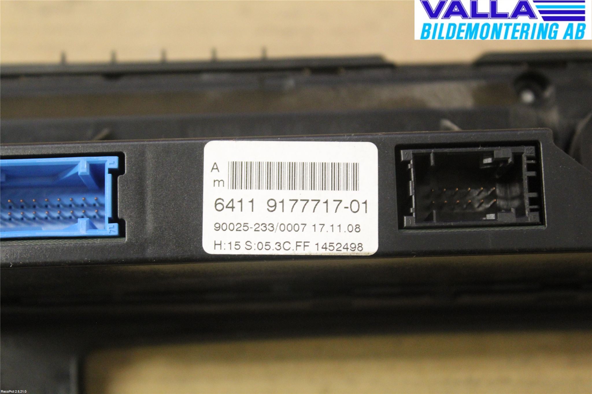 BMW 5 E60/61 Sed/Tou 02-10 Värmereglage