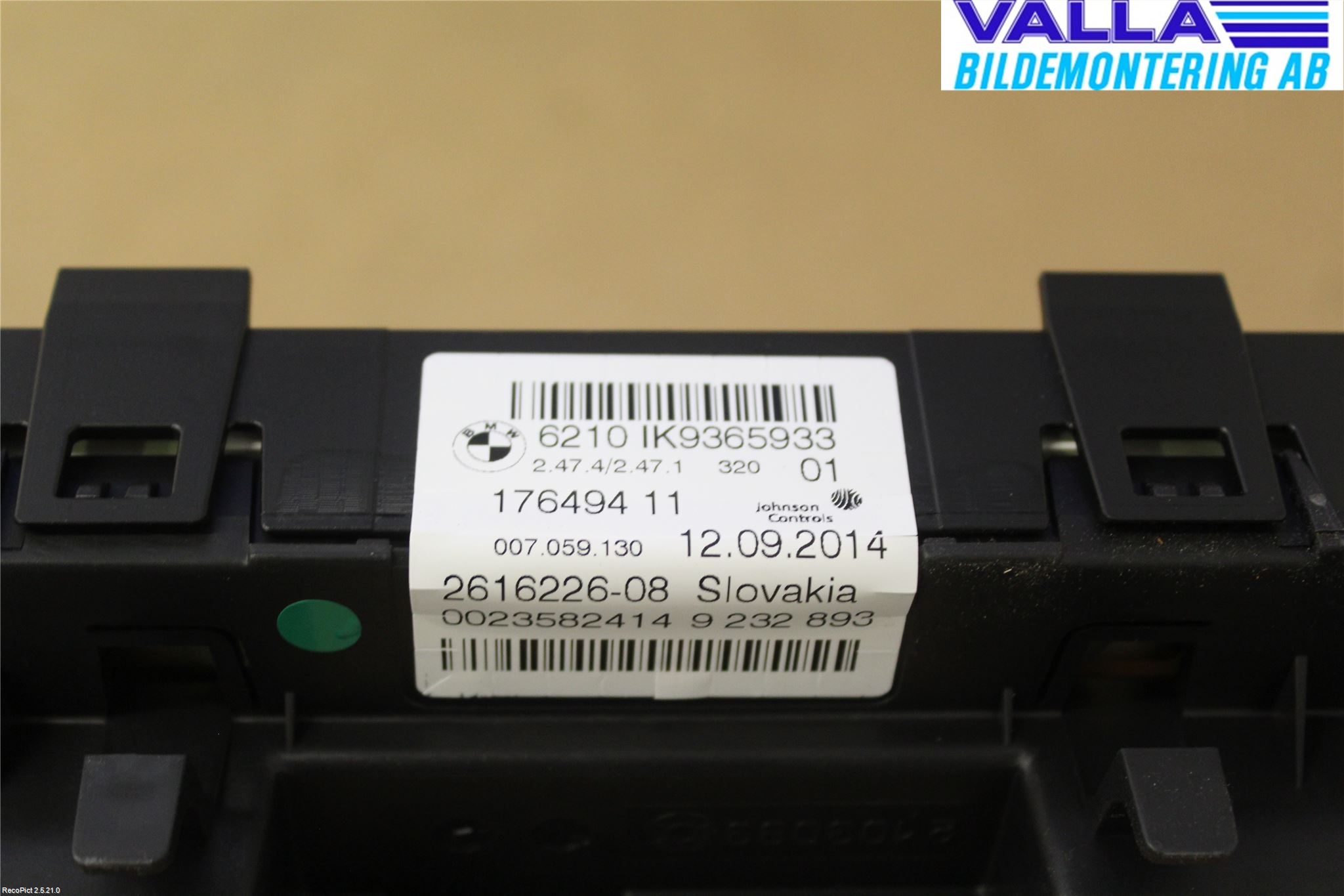 BMW 3 F30/F31/F80 12-19 Instrument Komb