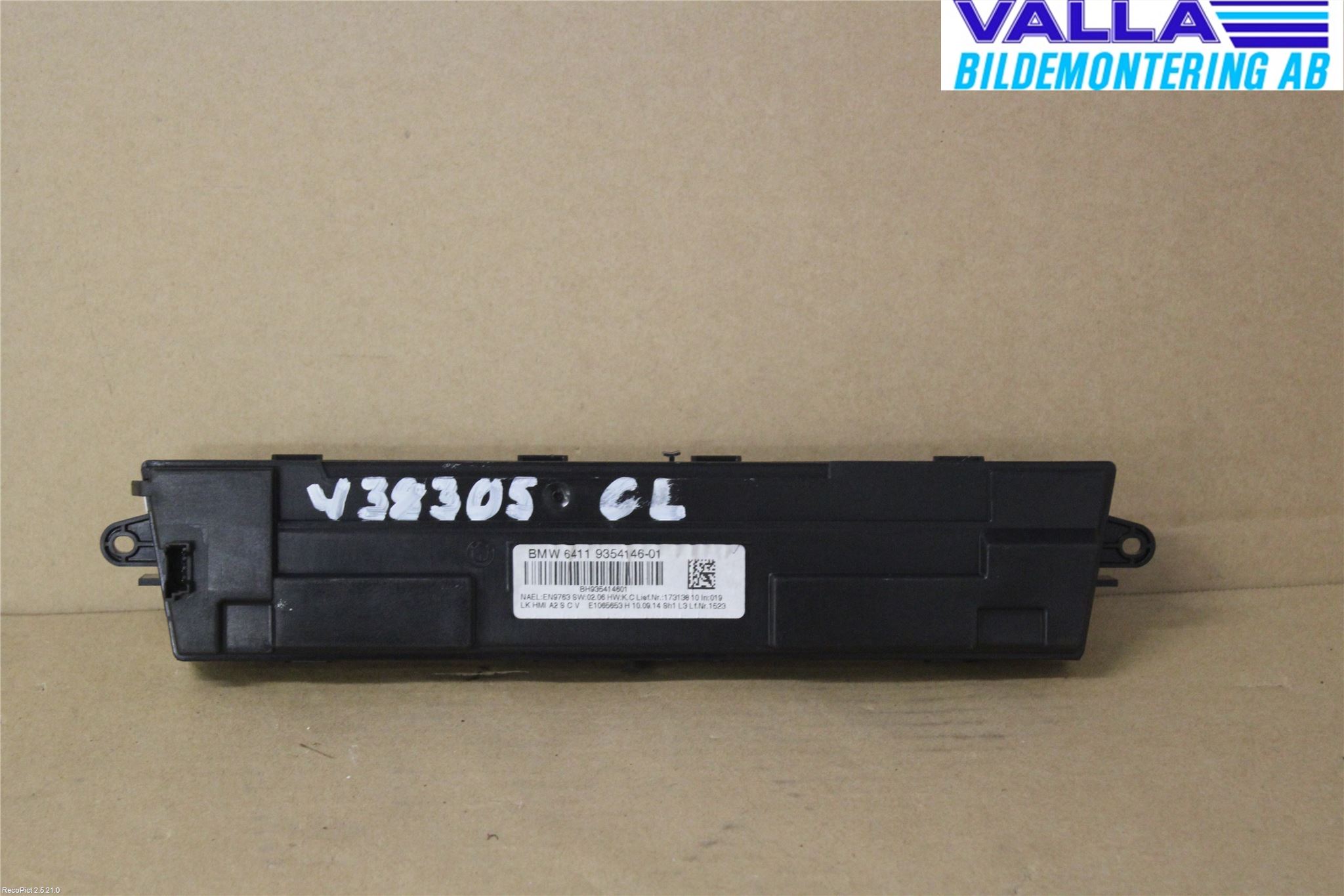 BMW 3 F30/F31/F80 12-19 Värmereglage