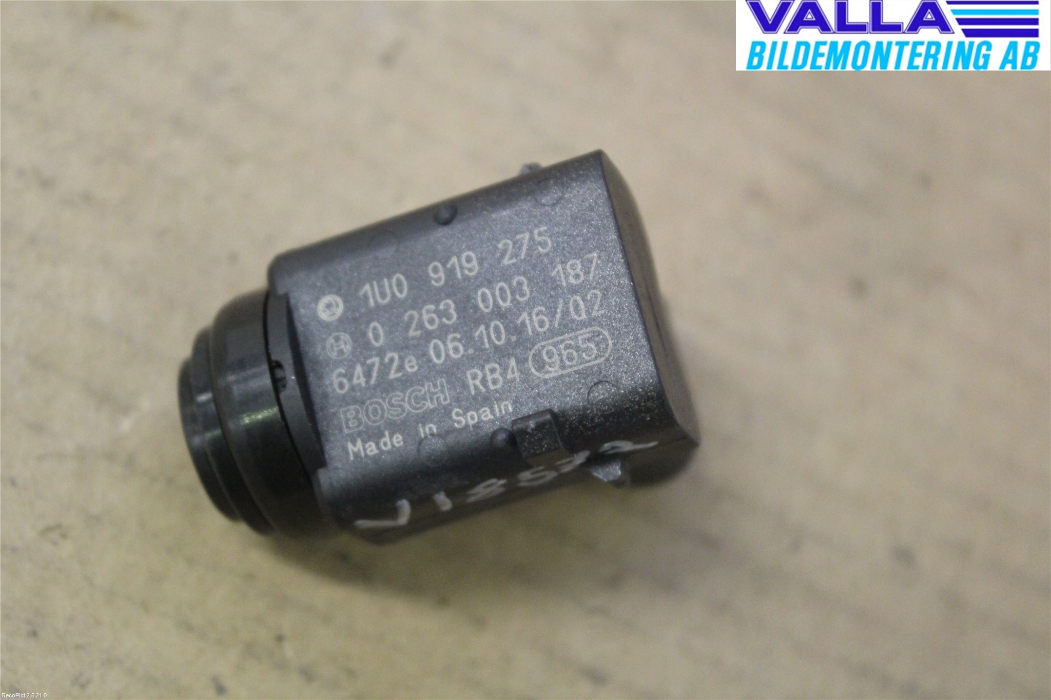 Volkswagen VW TOURAN 03-10 Parkeringshjälp Backsensor
