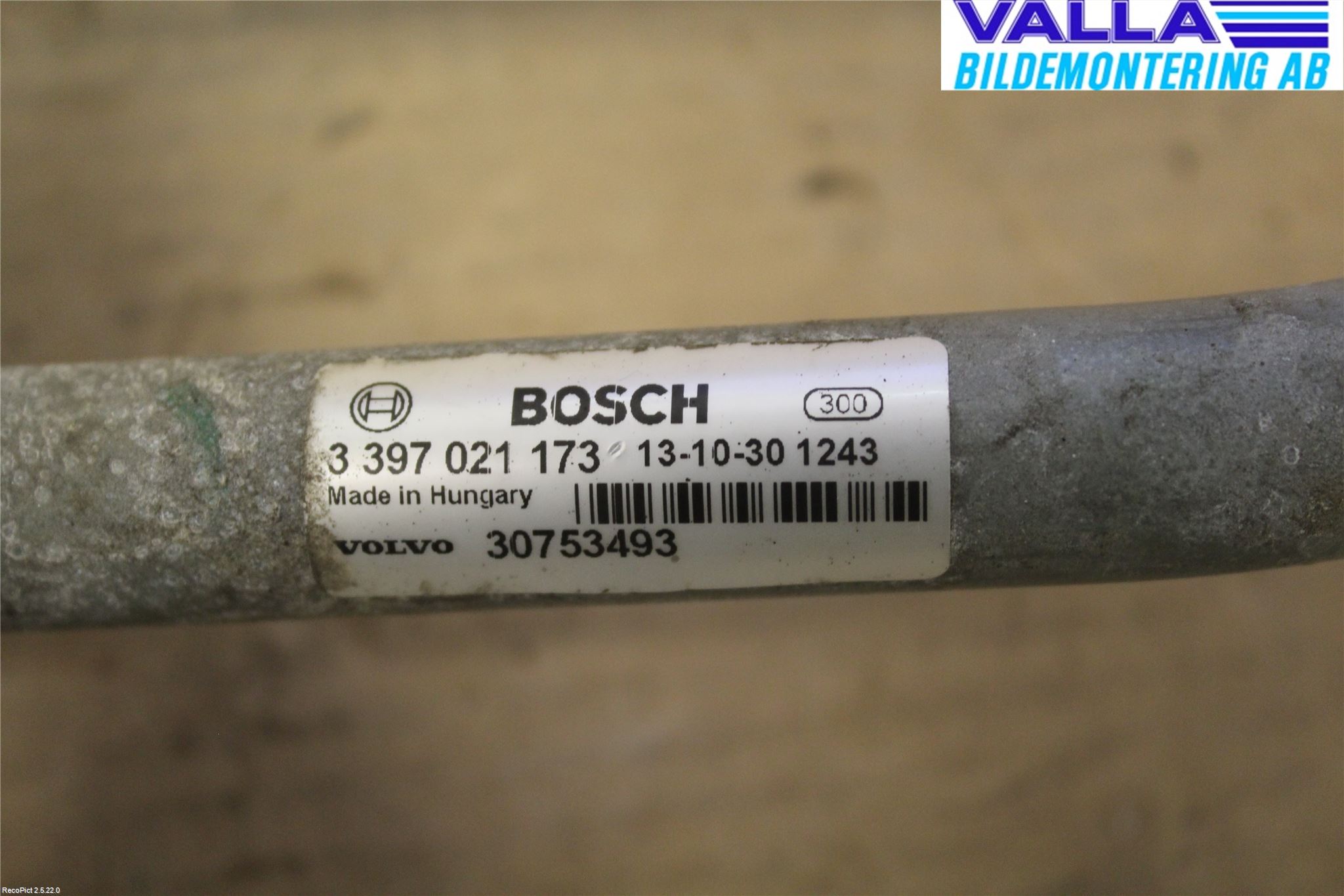 Volvo V60 14-18 Torkarmekanism Vindruta