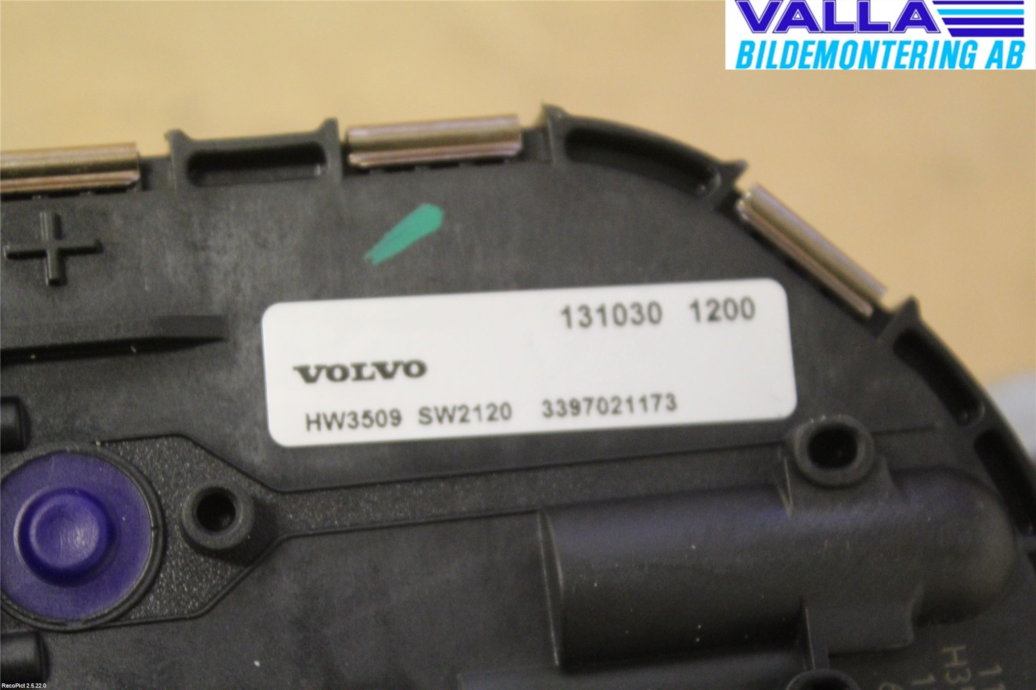 Volvo V60 14-18 Torkarmekanism Vindruta