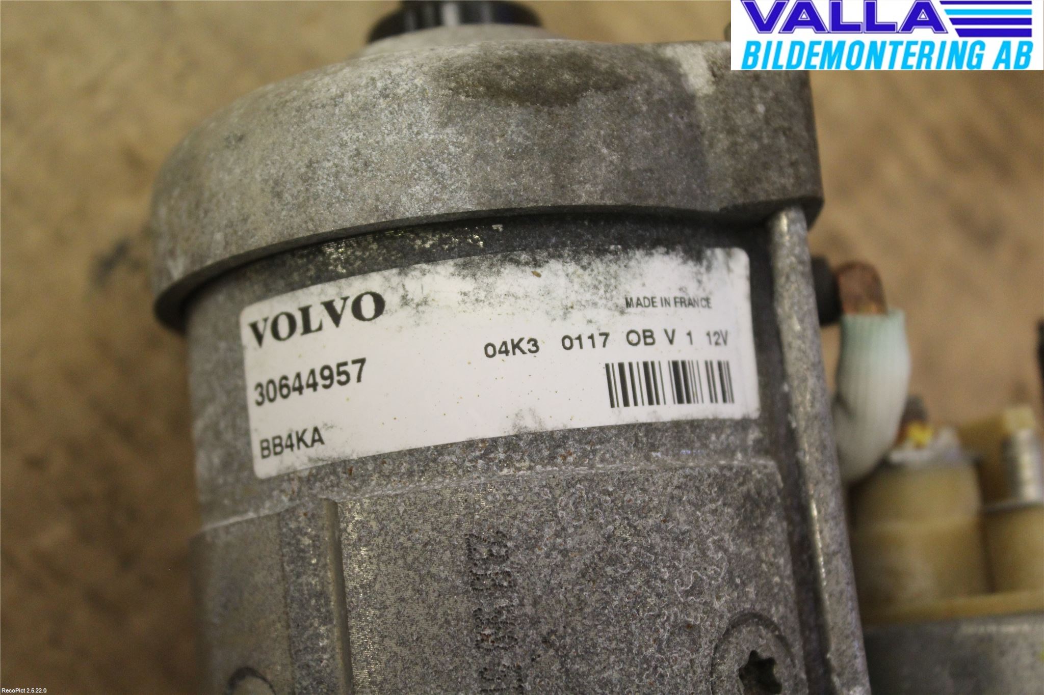 Volvo V60 14-18 Startmotor Diesel